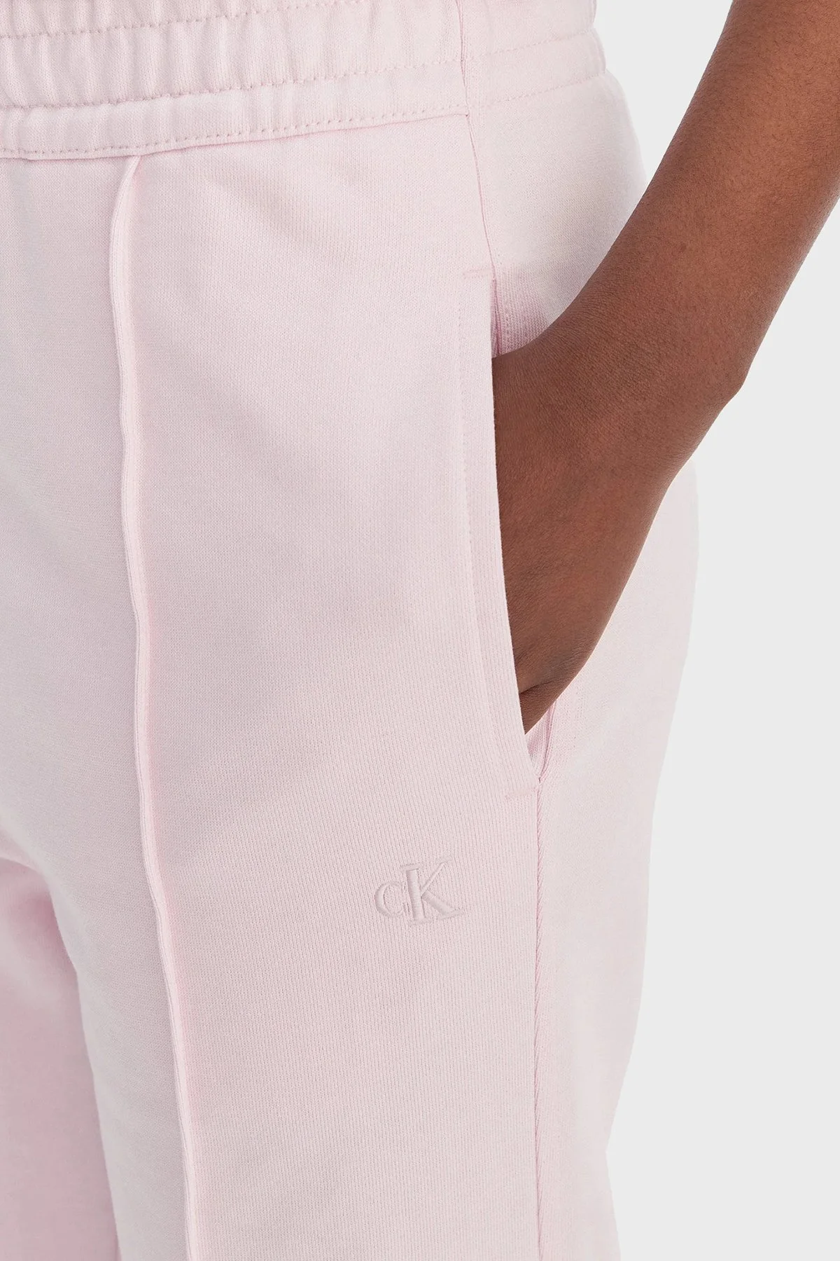 Calvin Klein Pamuklu Regular Fit Normal Bel Düz Paça Çimalı LV047B240GTN9 Bayan Pantolon LV047B240G TN9 PEMBE - 4