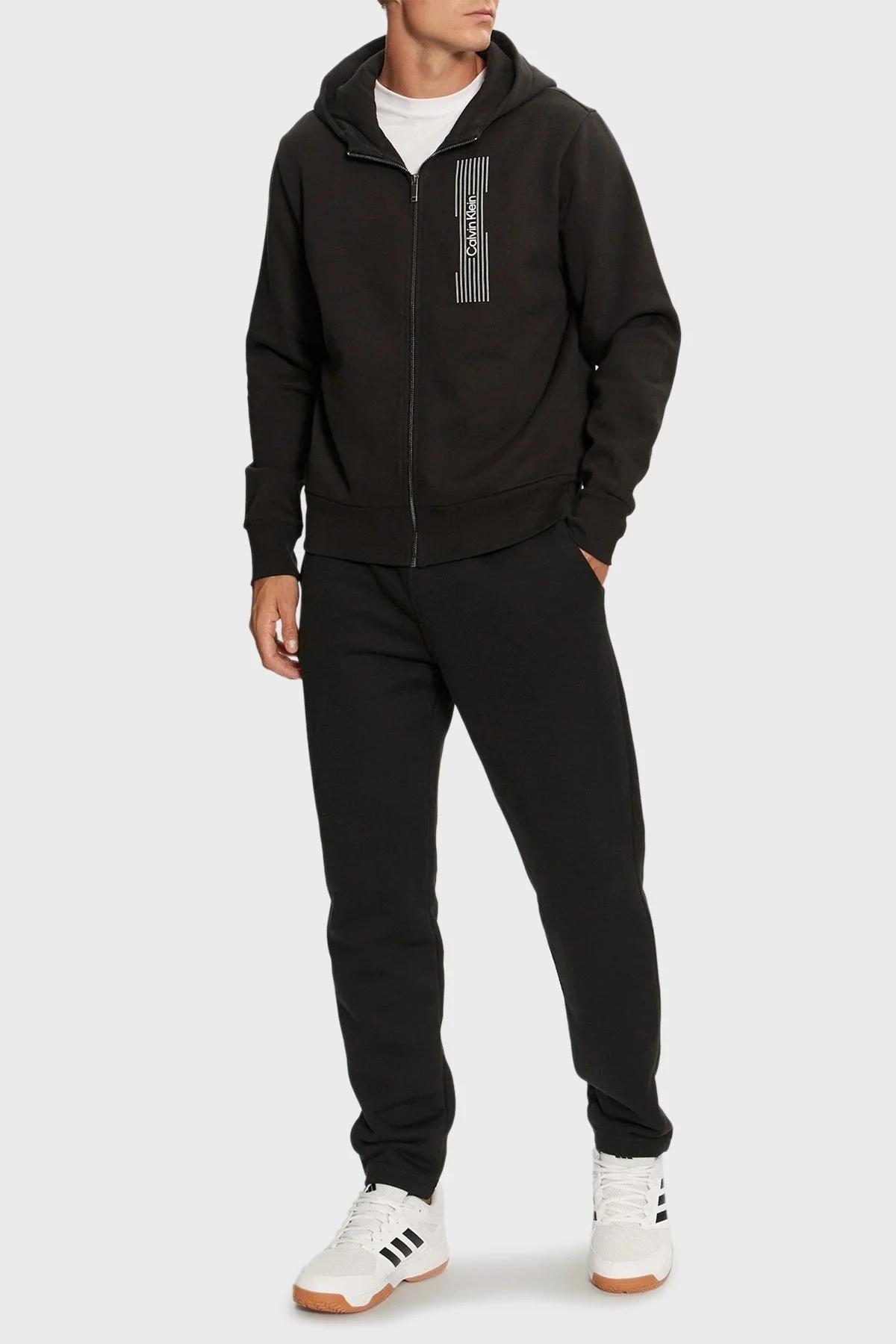 Calvin Klein Pamuklu Regular Fit Normal Bel Düz Paça Jogger K10K113654BEH Erkek Pantolon K10K113654 BEH SİYAH - 7