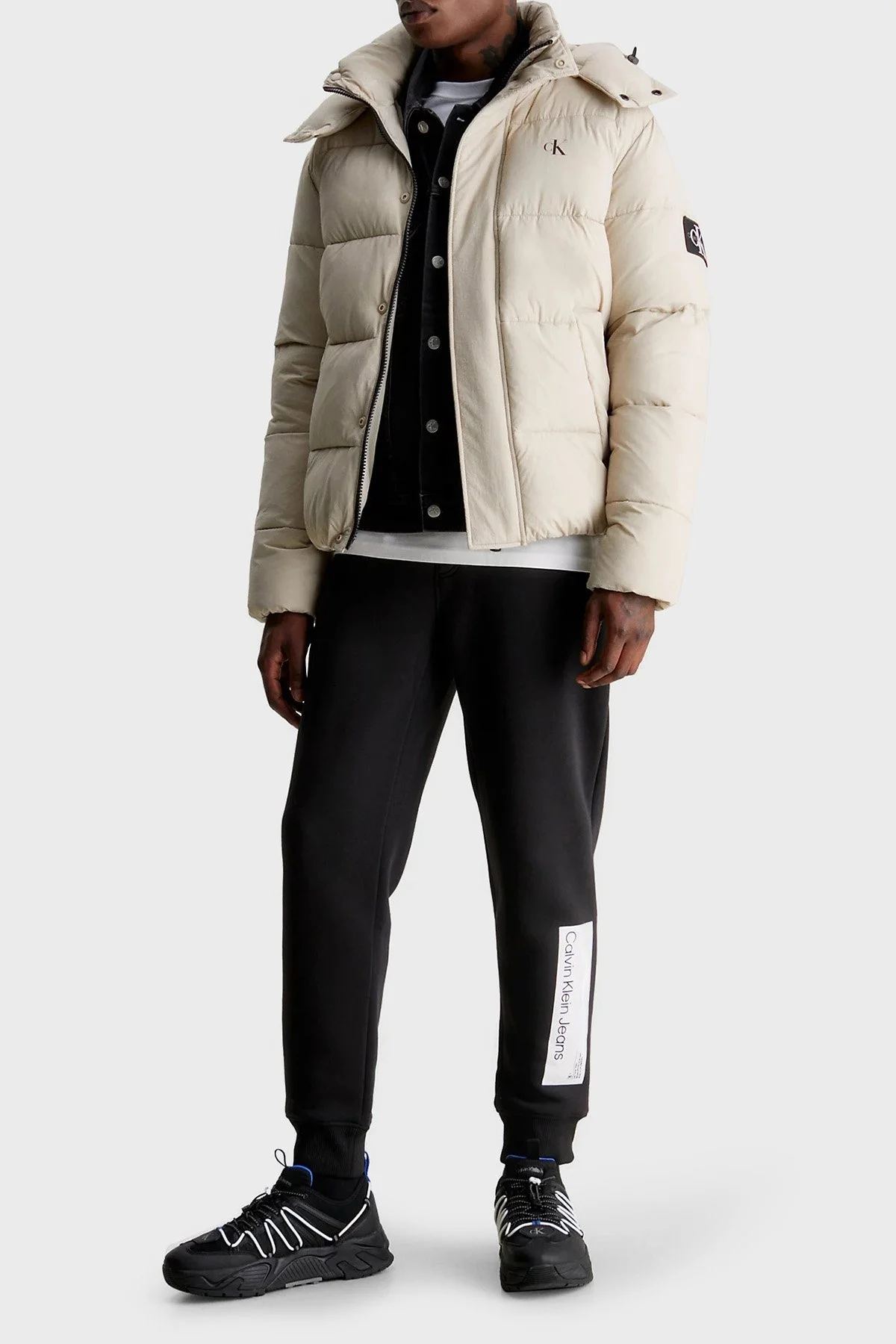 Calvin Klein Pamuklu Regular Fit Şardonlu Jogger Spor J30J324053BEH Erkek Pantolon J30J324053 BEH SİYAH - 3