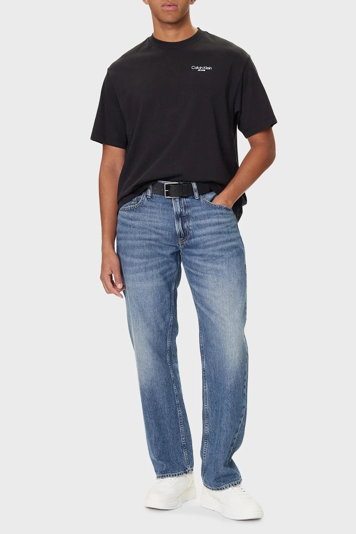 Calvin Klein Pamuklu Regular Fit Sırt Baskılı Bisiklet Yaka LV04RD825GUB1 Erkek T Shirt LV04RD825G UB1 SİYAH - 2