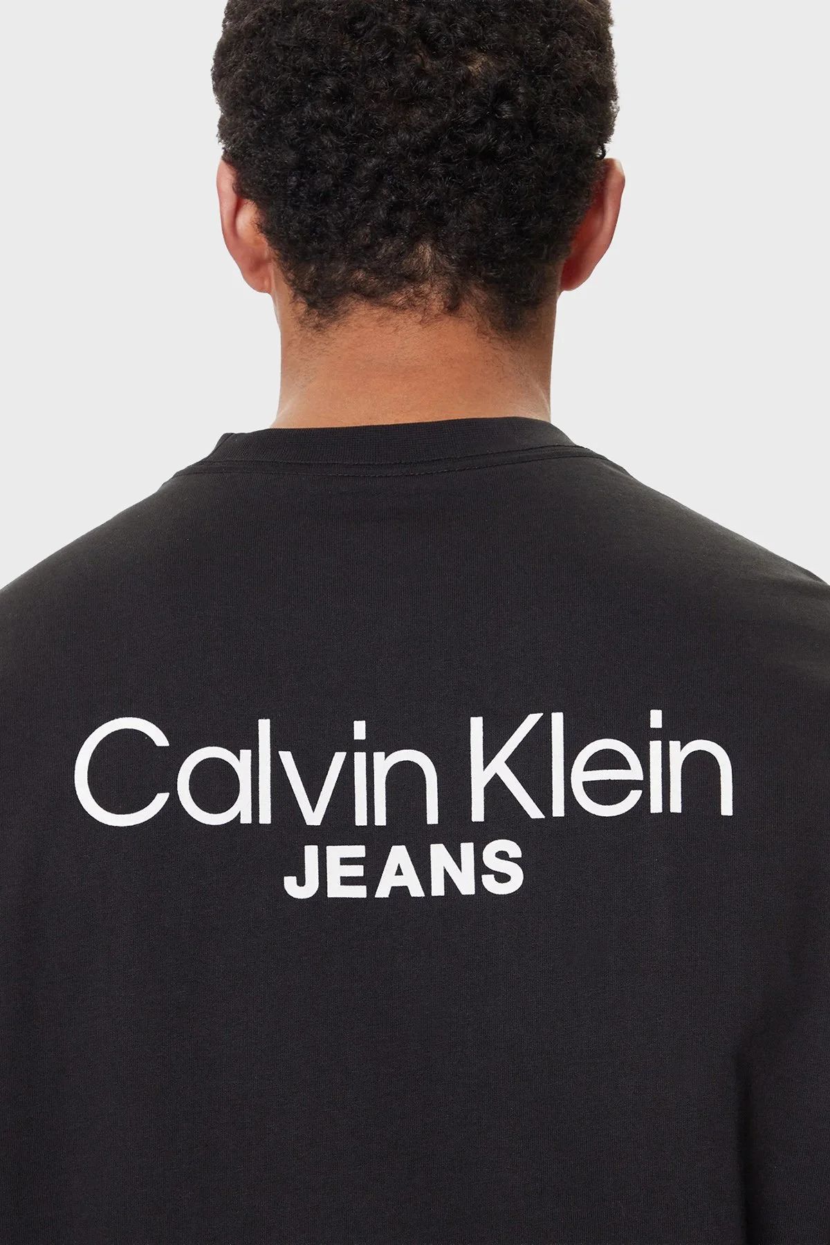 Calvin Klein Pamuklu Regular Fit Sırt Baskılı Bisiklet Yaka LV04RD825GUB1 Erkek T Shirt LV04RD825G UB1 SİYAH - 5