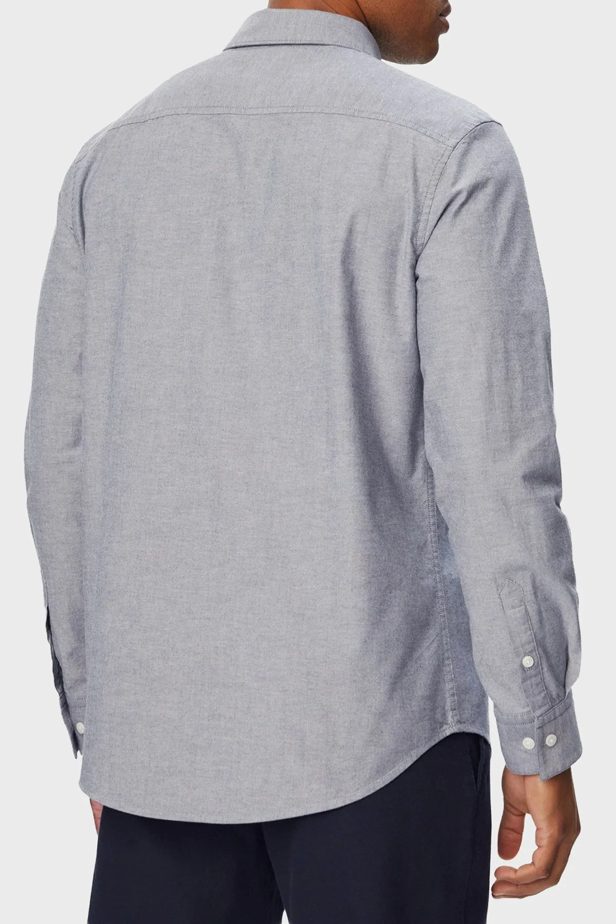 Calvin Klein Pamuklu Regular Fit Uzun Kollu LV140EM125CEF Erkek Gömlek LV140EM125 CEF LACİVERT - 3