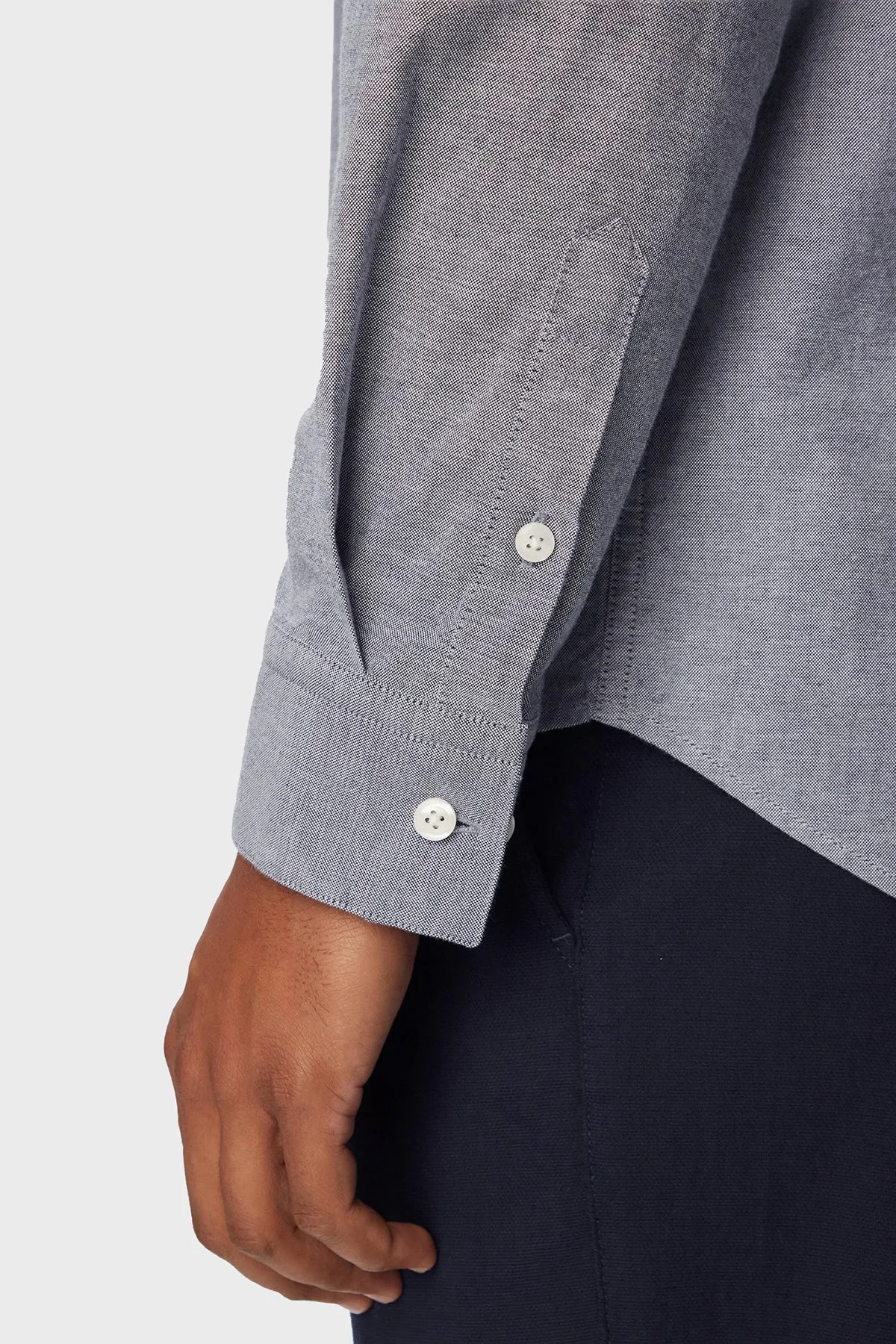 Calvin Klein Pamuklu Regular Fit Uzun Kollu LV140EM125CEF Erkek Gömlek LV140EM125 CEF LACİVERT - 5