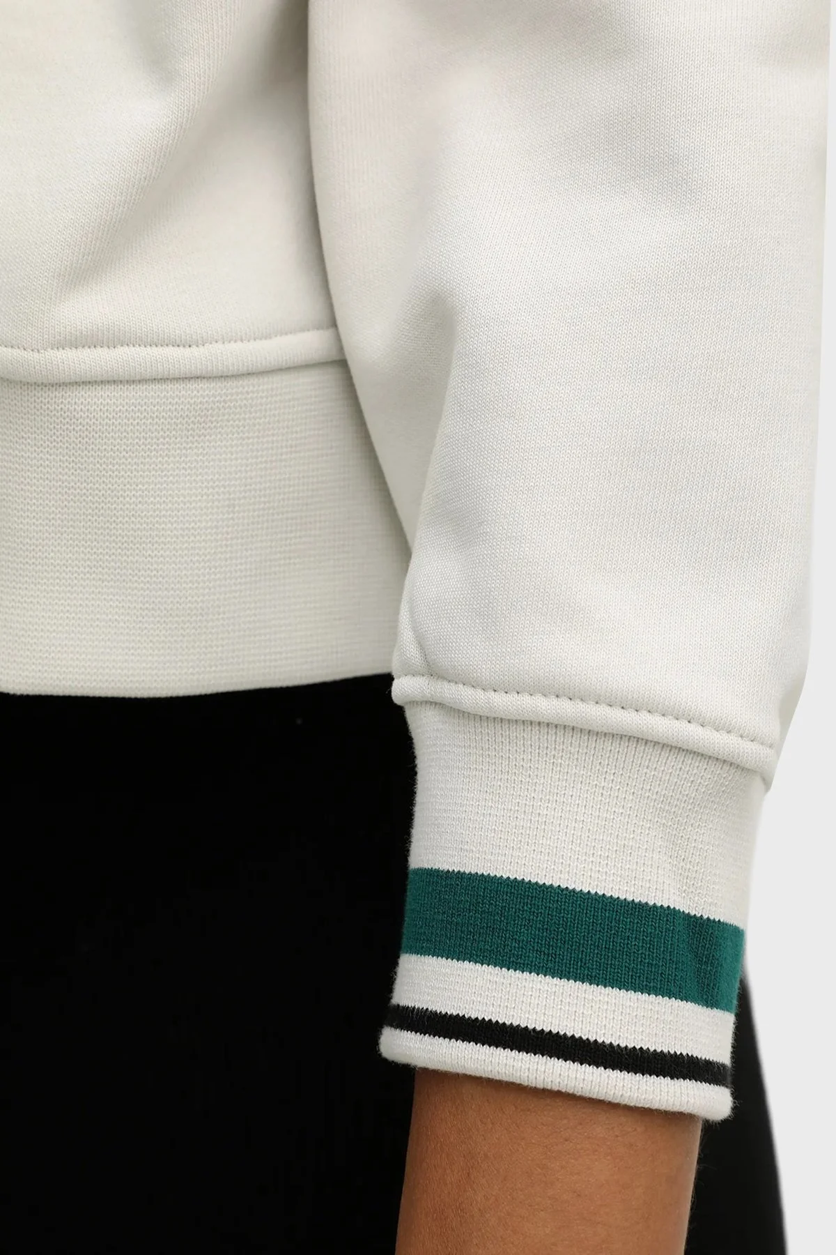 Calvin Klein Pamuklu Regular Fit Yarım Fermuarlı Dik Yaka LVGWF5W31067U Bayan Sweat LVGWF5W310 67U EKRU - 5