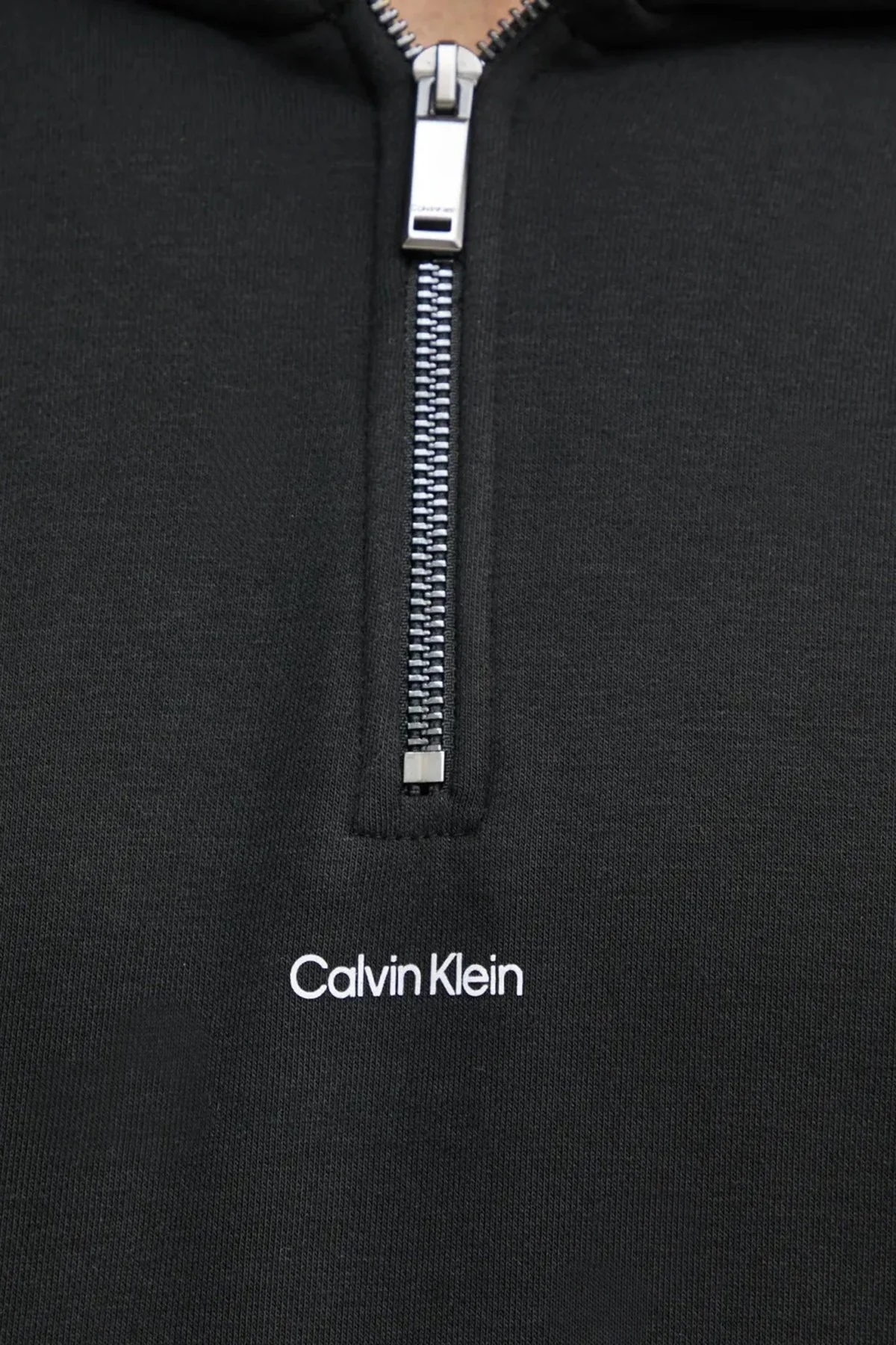 Calvin Klein Pamuklu Regular Fit Yarım Fermuarlı Kapüşonlu K10K113762BEH Erkek Sweat K10K113762 BEH SİYAH - 10