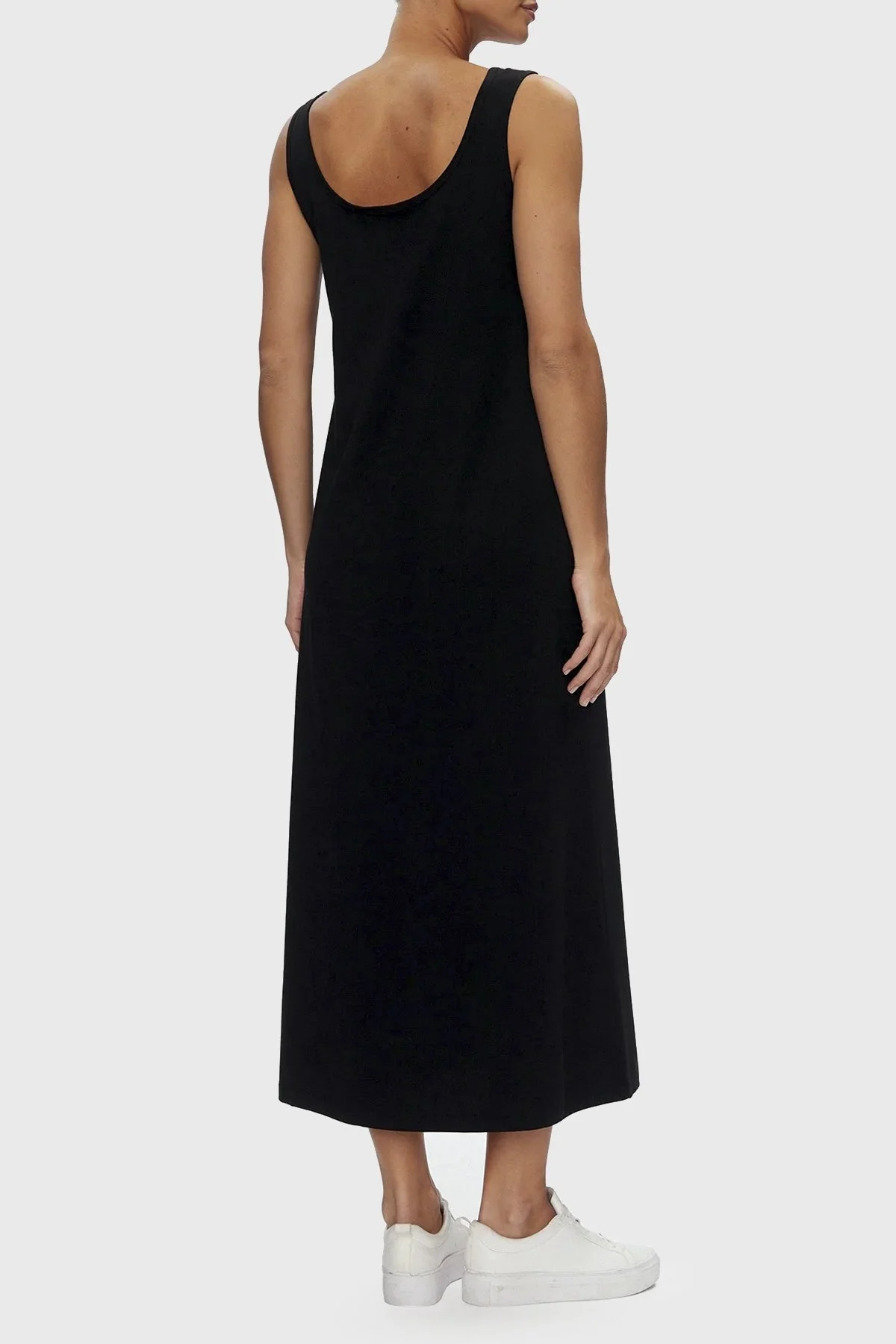 Calvin Klein Pamuklu Relaxed Fit A Kesim Uzun J20J223702BEH Bayan Elbise J20J223702 BEH SİYAH - 2