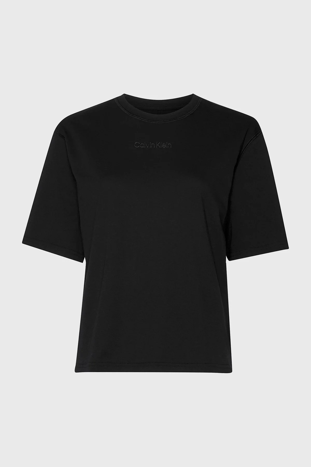 Calvin Klein Pamuklu Relaxed Fit Bisiklet Yaka 00GWS4K210BAE Bayan T Shirt 00GWS4K210 BAE SİYAH - 5