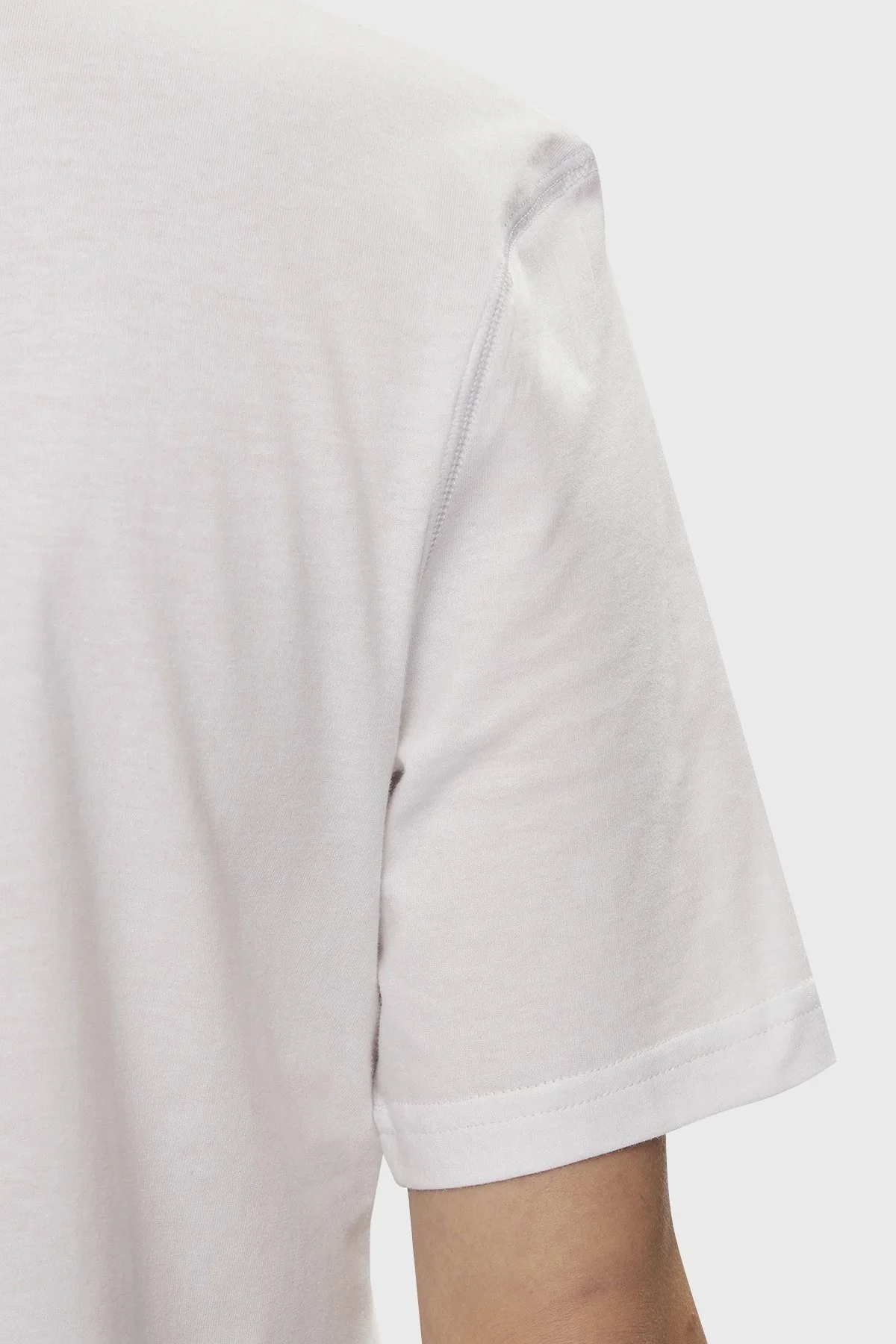 Calvin Klein Pamuklu Relaxed Fit Bisiklet Yaka 00GWS4K210YAA Bayan T Shirt 00GWS4K210 YAA BEYAZ - 5