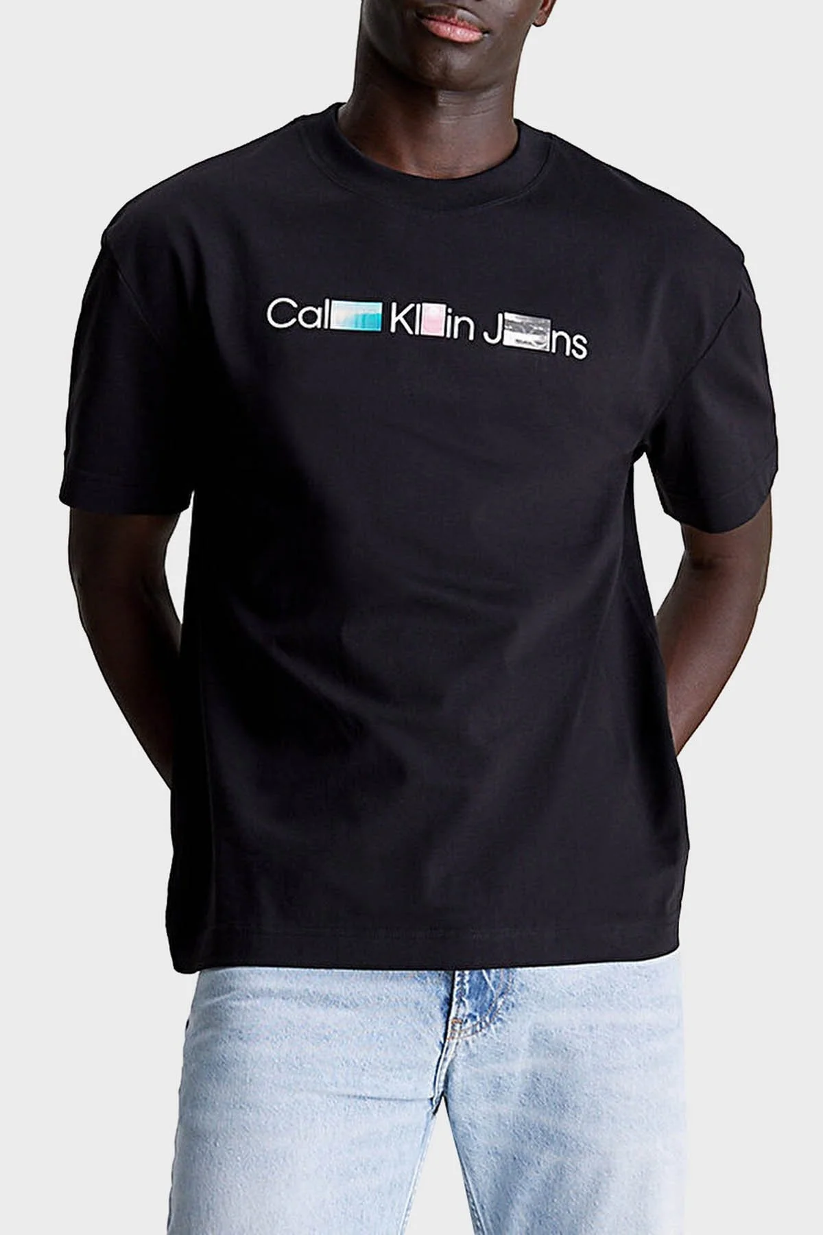 Calvin Klein Pamuklu Relaxed Fit Bisiklet Yaka J30J325195BEH Erkek T Shirt J30J325195 BEH SİYAH - 1