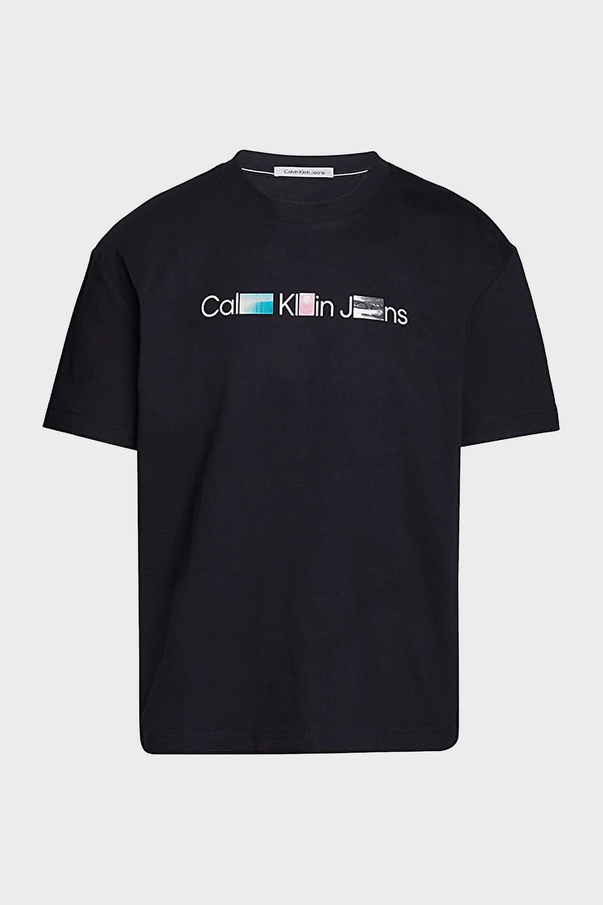 Calvin Klein Pamuklu Relaxed Fit Bisiklet Yaka J30J325195BEH Erkek T Shirt J30J325195 BEH SİYAH - 4