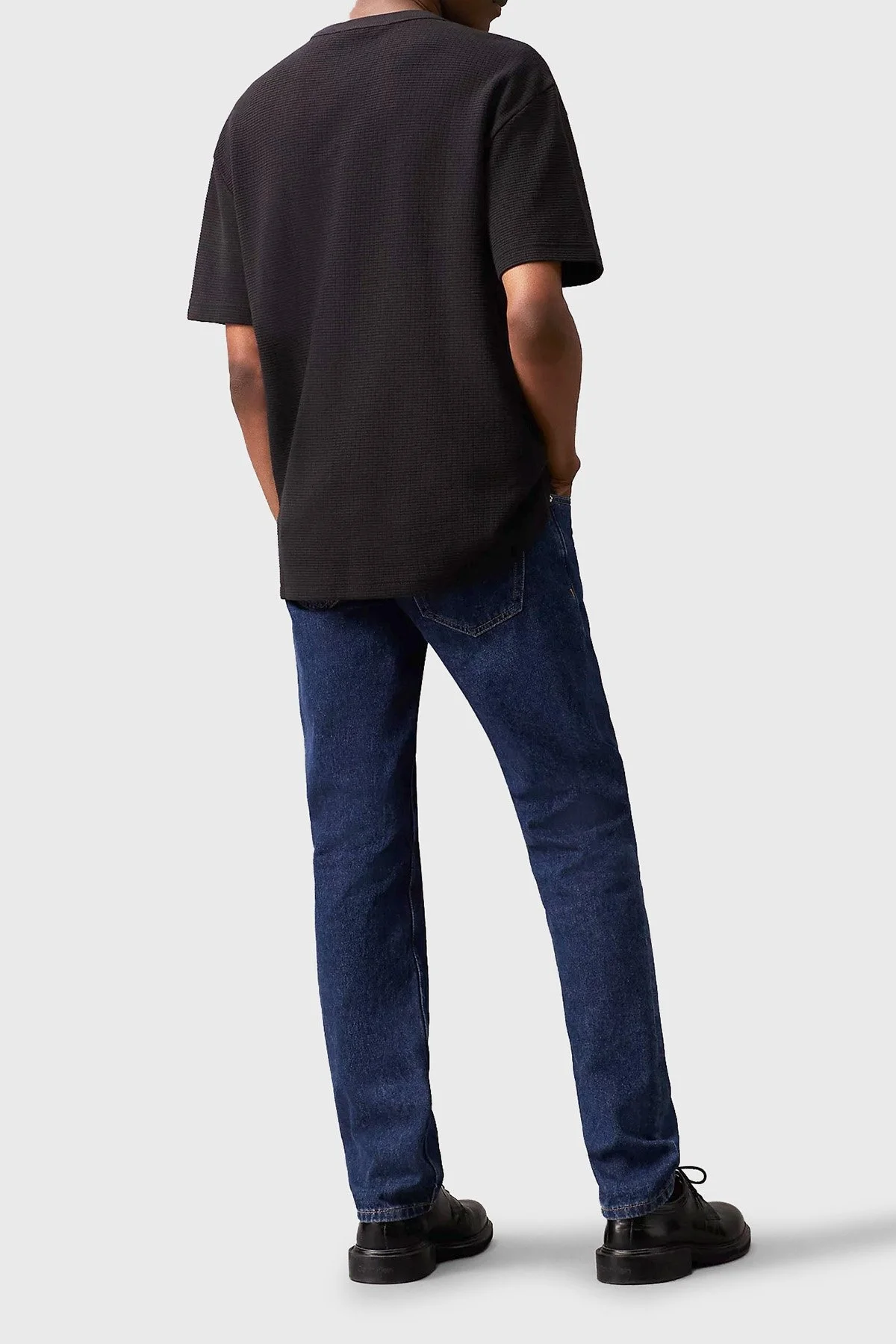 Calvin Klein Pamuklu Relaxed Fit Bisiklet Yaka J30J325645BEH Erkek T Shirt J30J325645 BEH SİYAH - 6