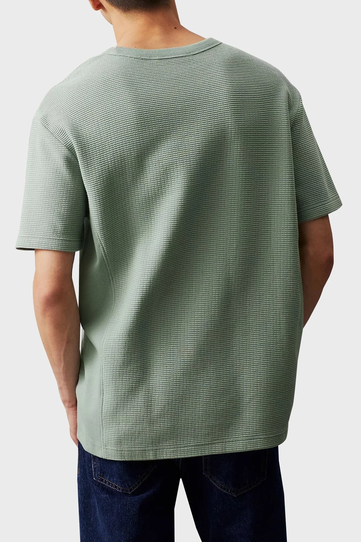 Calvin Klein Pamuklu Relaxed Fit Bisiklet Yaka J30J325645PFF Erkek T Shirt J30J325645 PFF MİNT - 2