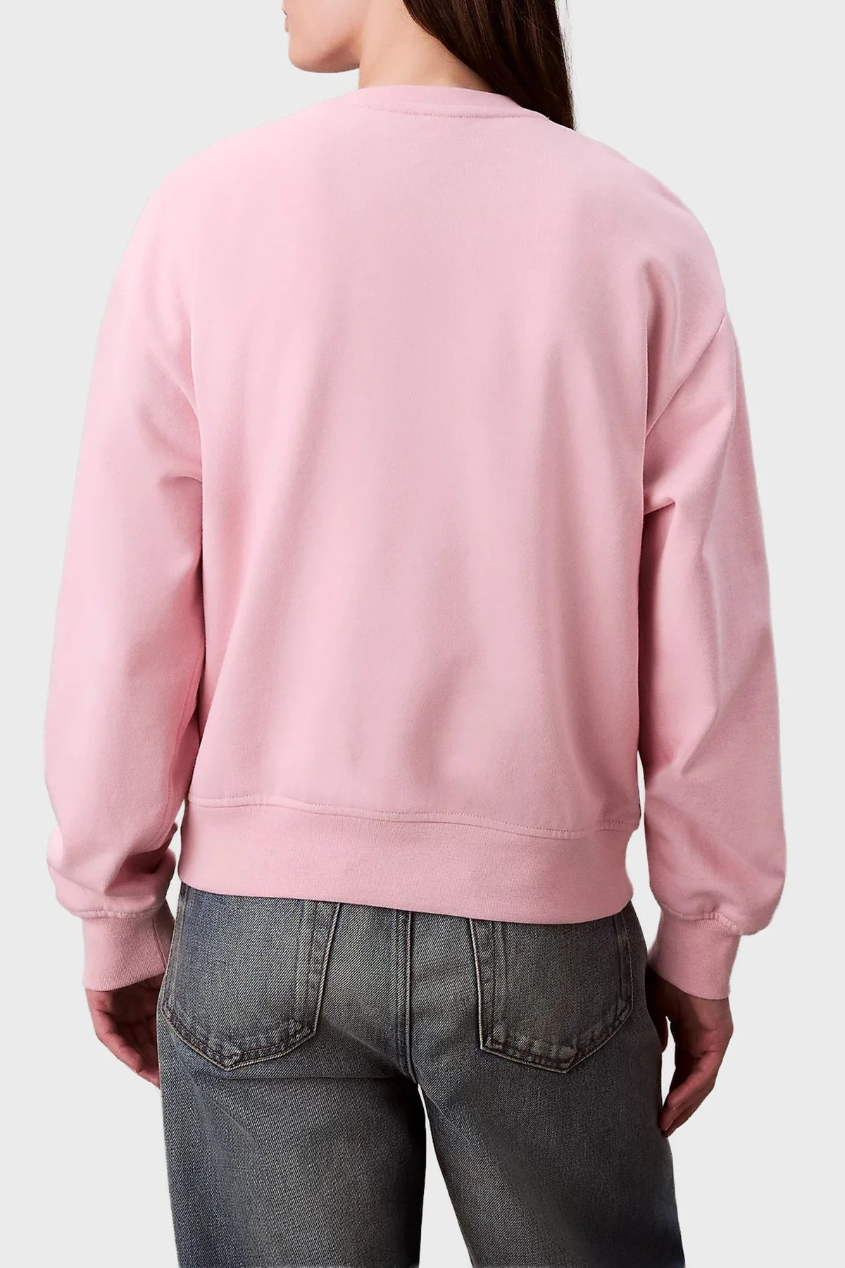 Calvin Klein Pamuklu Relaxed Fit Bisiklet Yaka Kısa LV047B234GTE0 Bayan Sweat LV047B234G TE0 PEMBE - 3