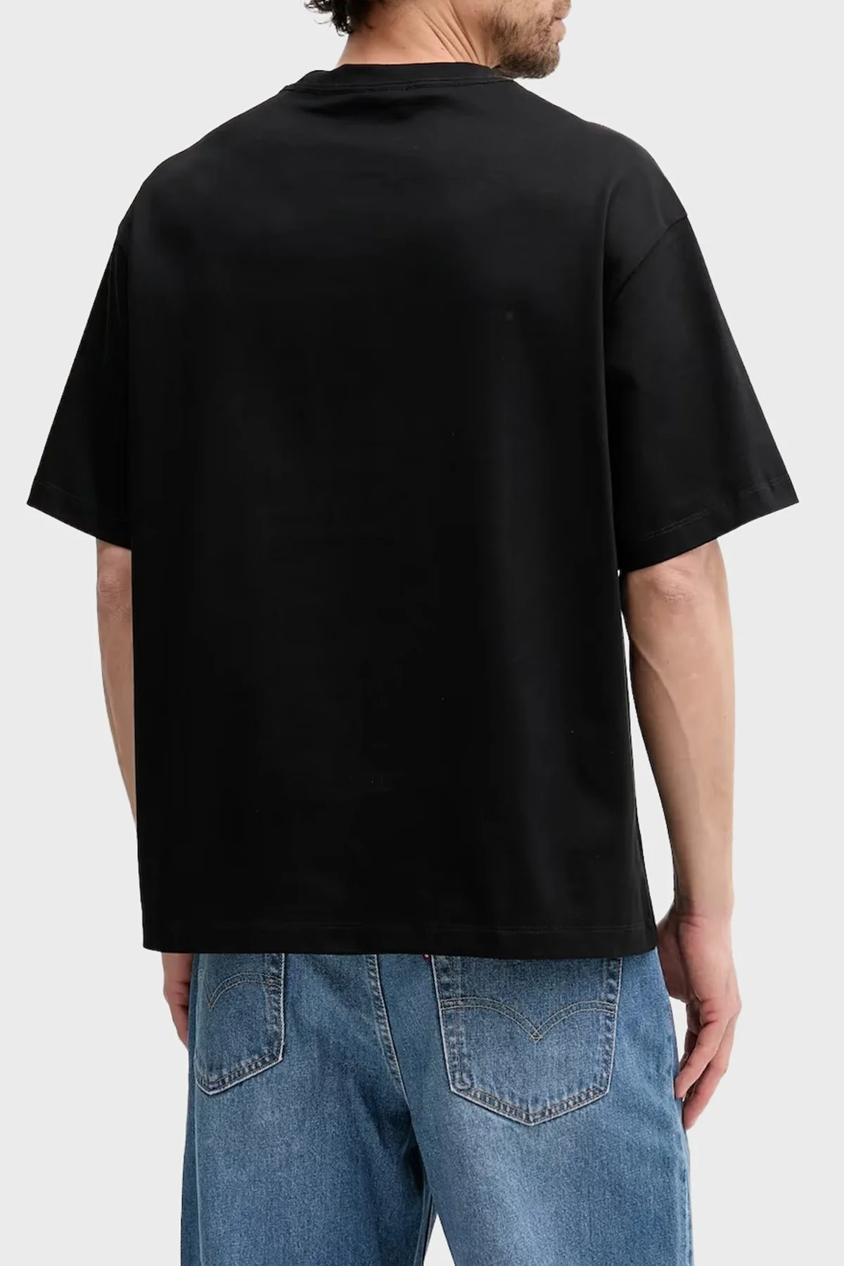 Calvin Klein Pamuklu Relaxed Fit Bisiklet Yaka Logolu Erkek T Shirt LV04RC808G UB1 SİYAH - 2