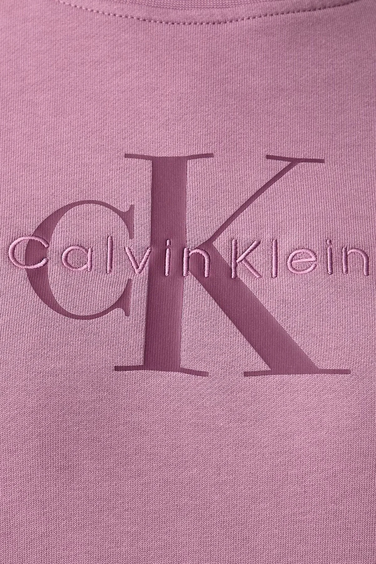 Calvin Klein Pamuklu Relaxed Fit Bisiklet Yaka LV047B234GVCB Kadın Sweat LV047B234G VCB Pembe - 5