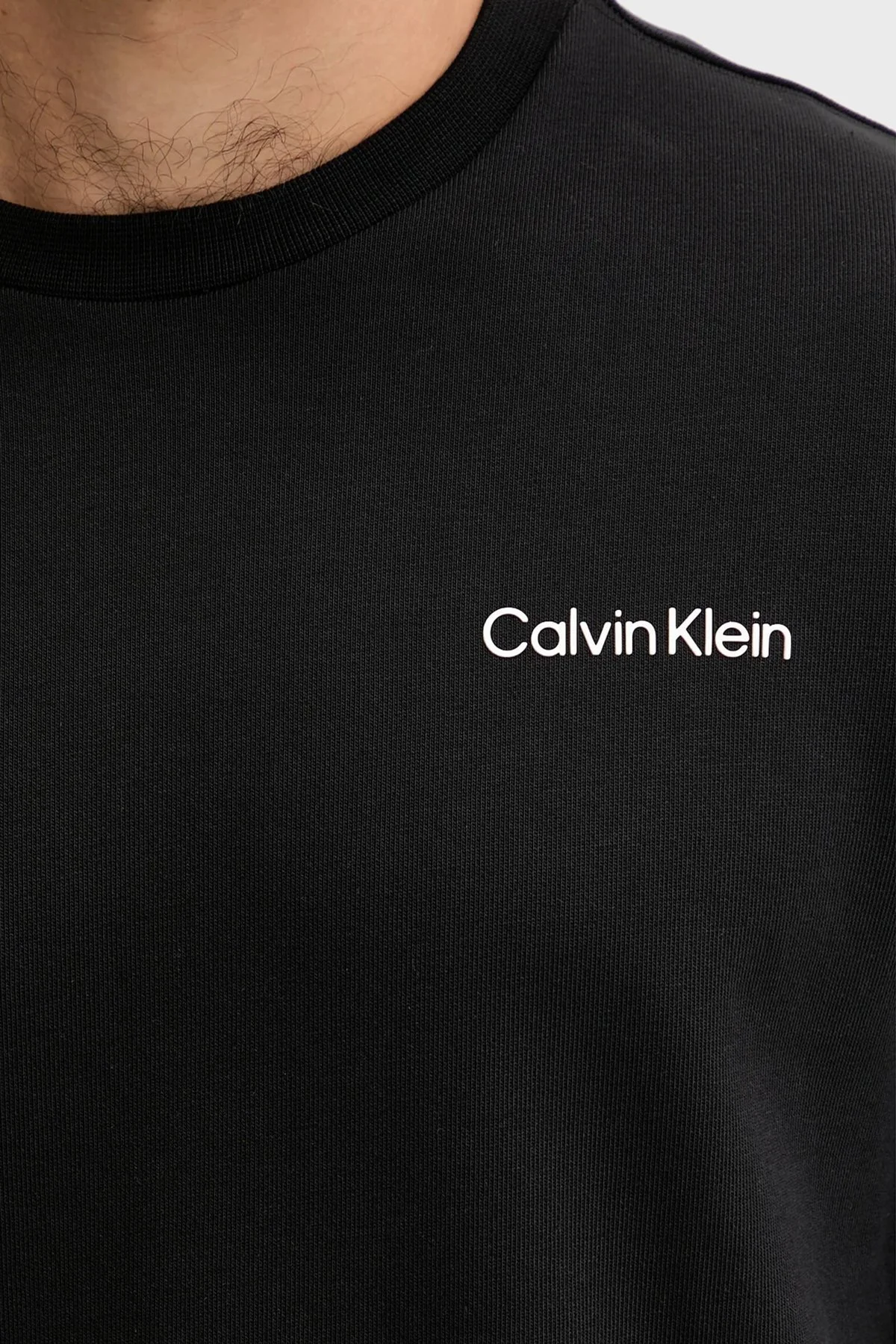 Calvin Klein Pamuklu Relaxed Fit Bisiklet Yaka LVGMF5W312UB1 Erkek Sweat LVGMF5W312 UB1 SİYAH - 5