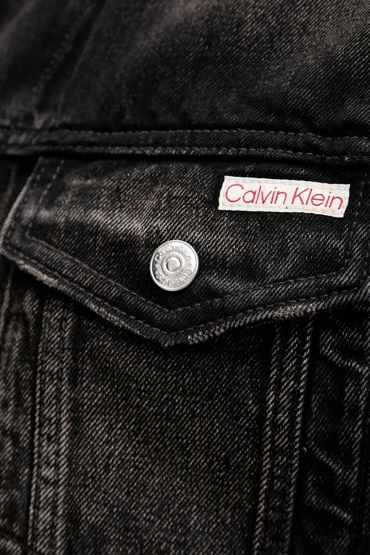 Calvin Klein Pamuklu Relaxed Fit Düğmeli LV04RD707G01G Erkek Kot Ceket LV04RD707G 01G ANTRASİT - 6