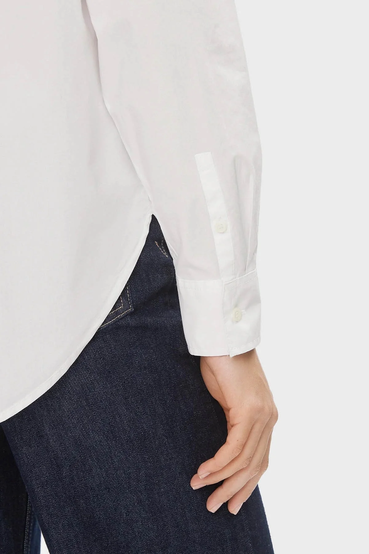 Calvin Klein Pamuklu Relaxed Fit J20J222610YAF Bayan Gömlek J20J222610 YAF BEYAZ - 5