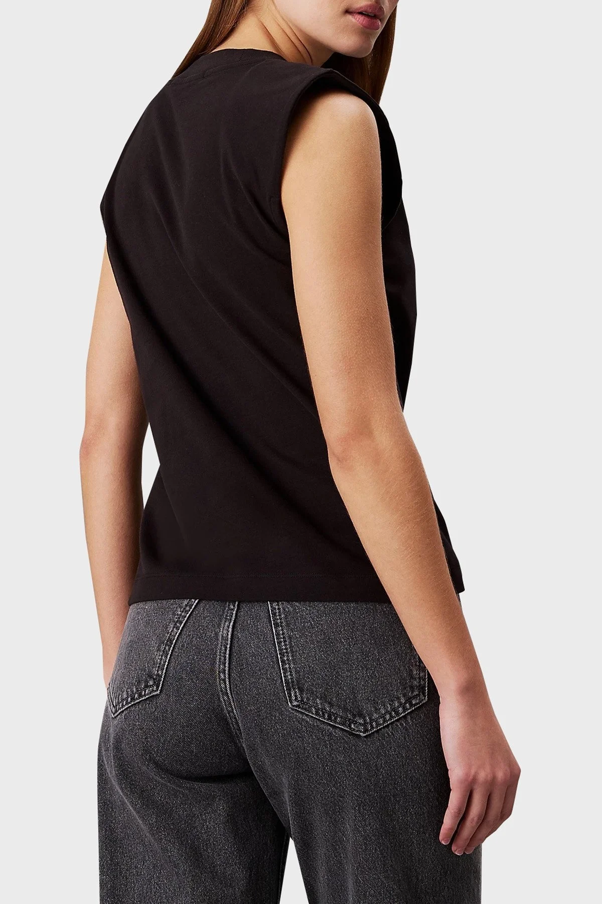 Calvin Klein Pamuklu Relaxed Fit J20J223560BEH Bayan T Shirt J20J223560 BEH SİYAH - 2