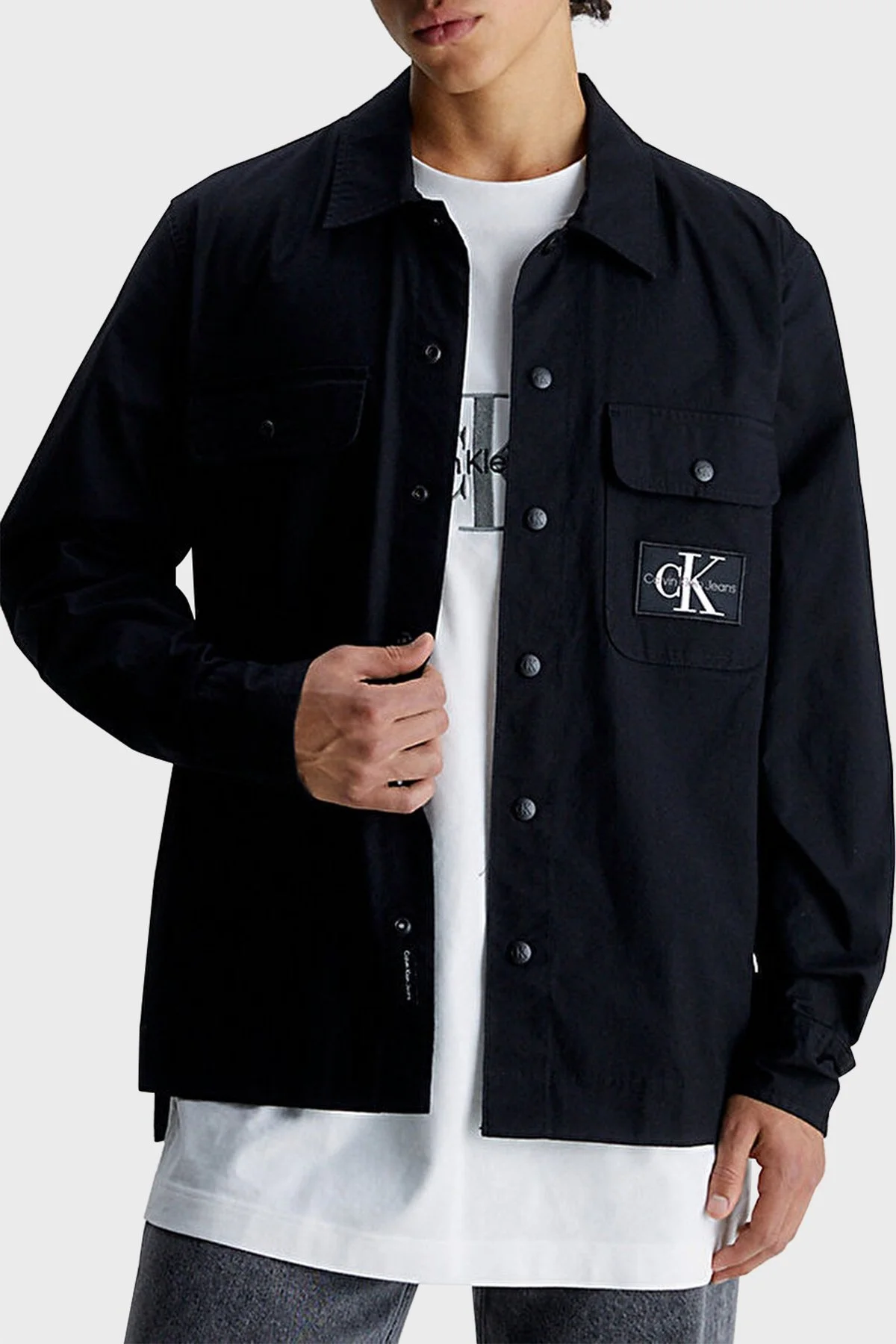 Calvin Klein Pamuklu Relaxed Fit J30J323969BEH Erkek Gömlek J30J323969 BEH SİYAH - 1