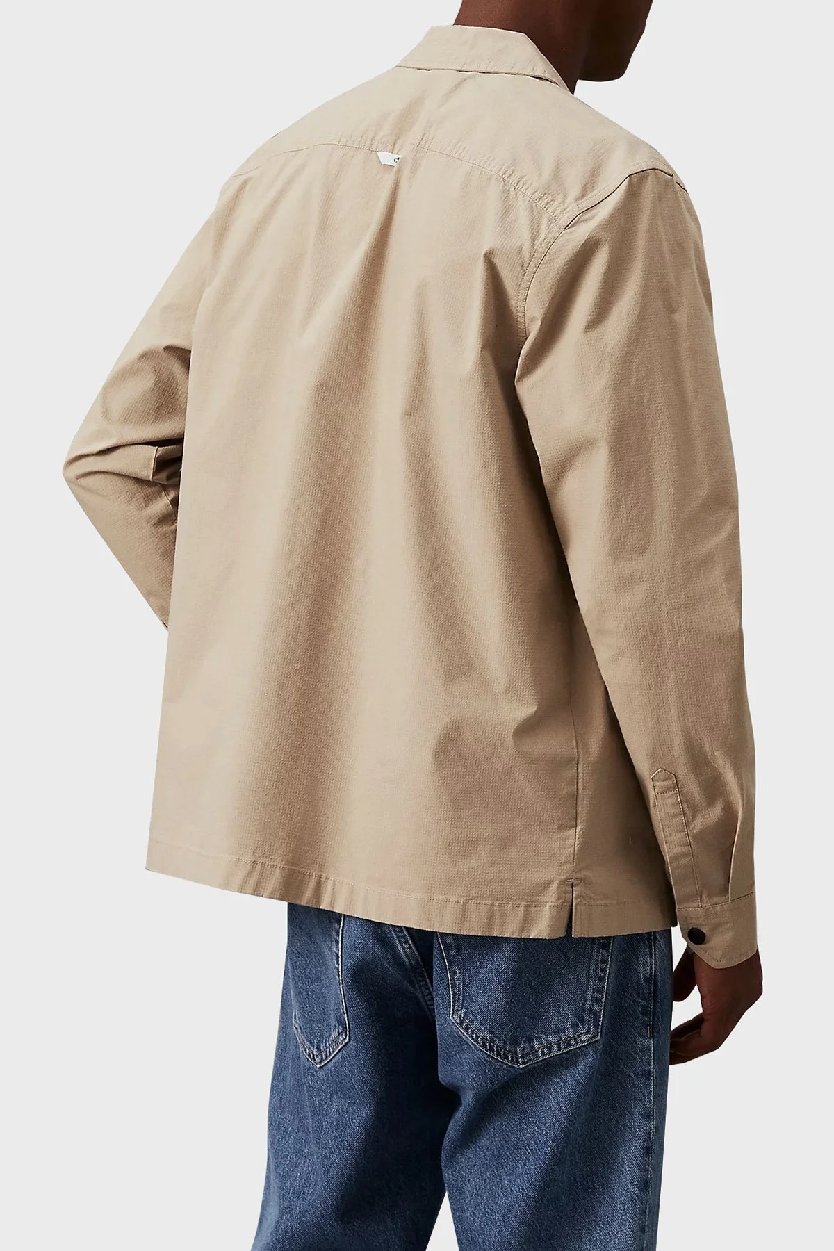 Calvin Klein Pamuklu Relaxed Fit J30J325618PF2 Erkek Gömlek Ceket J30J325618 PF2 BEJ - 2