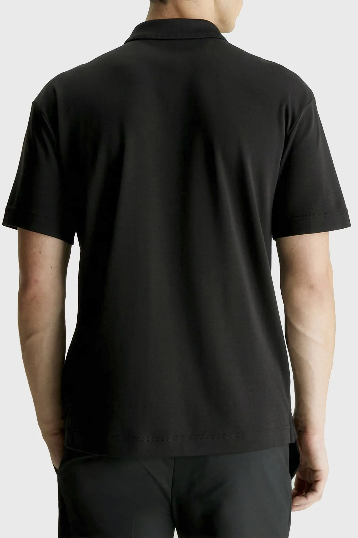 Calvin Klein Pamuklu Relaxed Fit K10K112406BEH Erkek Polo Yaka T Shirt K10K112406 BEH SİYAH - 2