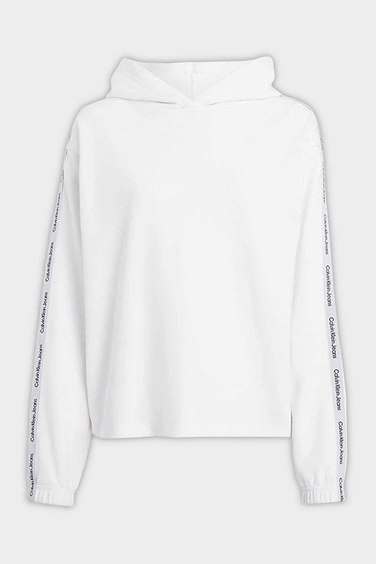Calvin Klein Pamuklu Relaxed Fit Kapüşonlu J20J223078YAF Bayan Sweat J20J223078 YAF BEYAZ - 5