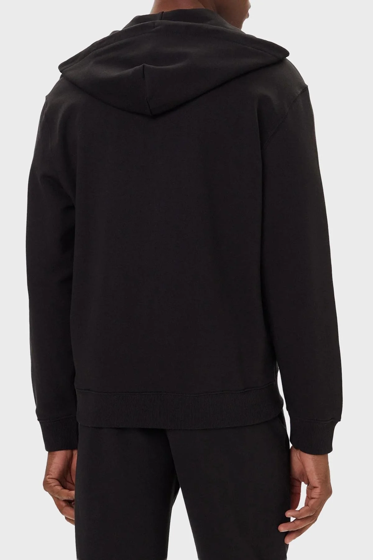 Calvin Klein Pamuklu Relaxed Fit Kapüşonlu Logolu Fermuarlı LV04RD240GUB1 Erkek Sweat LV04RD240G UB1 SİYAH - 3