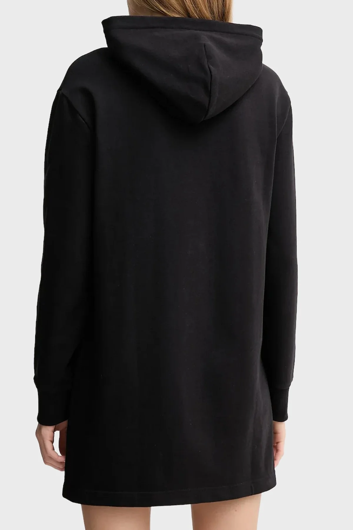 Calvin Klein Pamuklu Relaxed Fit Kapüşonlu Logolu Mini Sweat LV047D229GUB1 Bayan Elbise LV047D229G UB1 SİYAH - 3