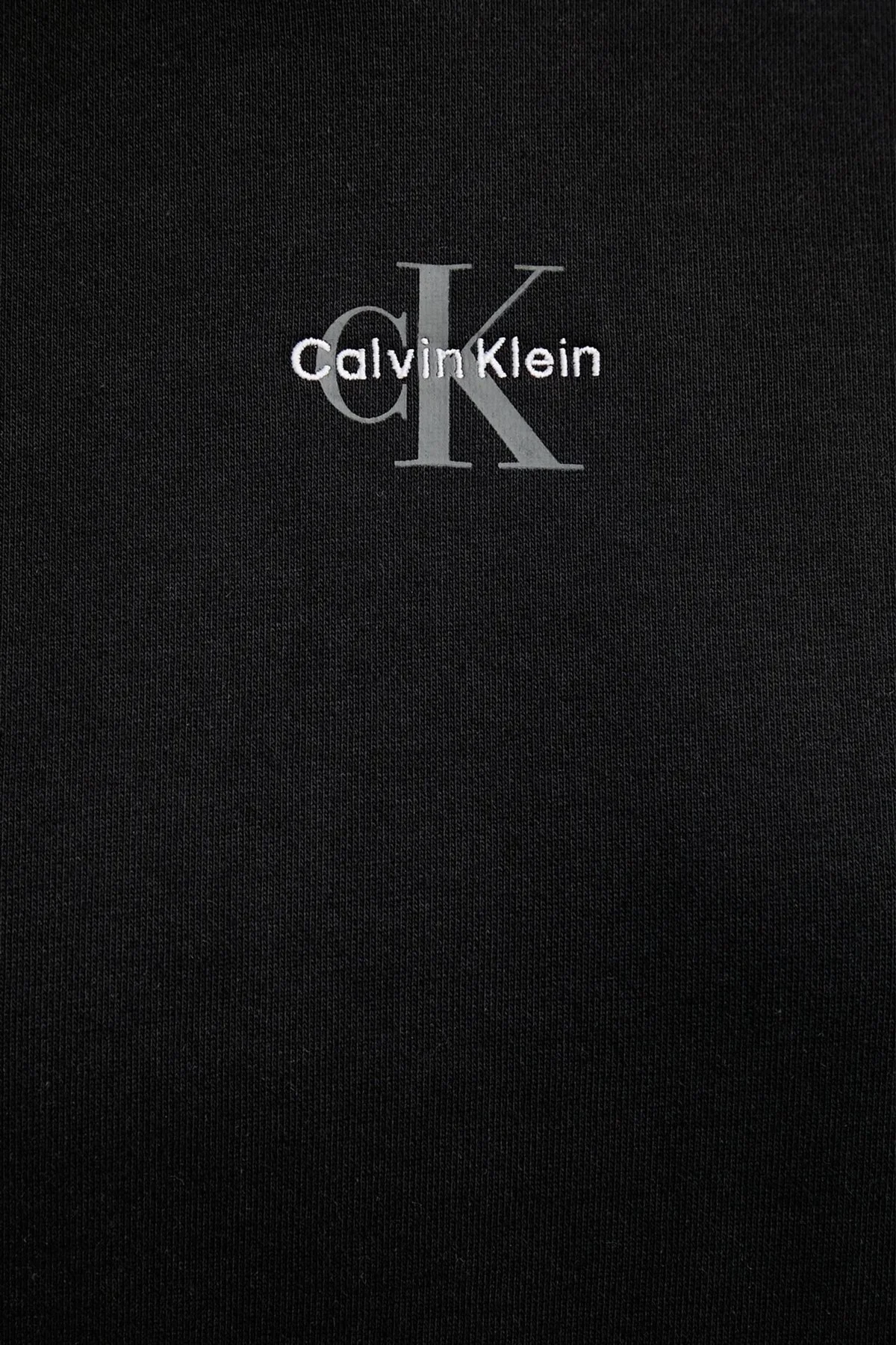 Calvin Klein Pamuklu Relaxed Fit Kapüşonlu Logolu Mini Sweat LV047D229GUB1 Bayan Elbise LV047D229G UB1 SİYAH - 4