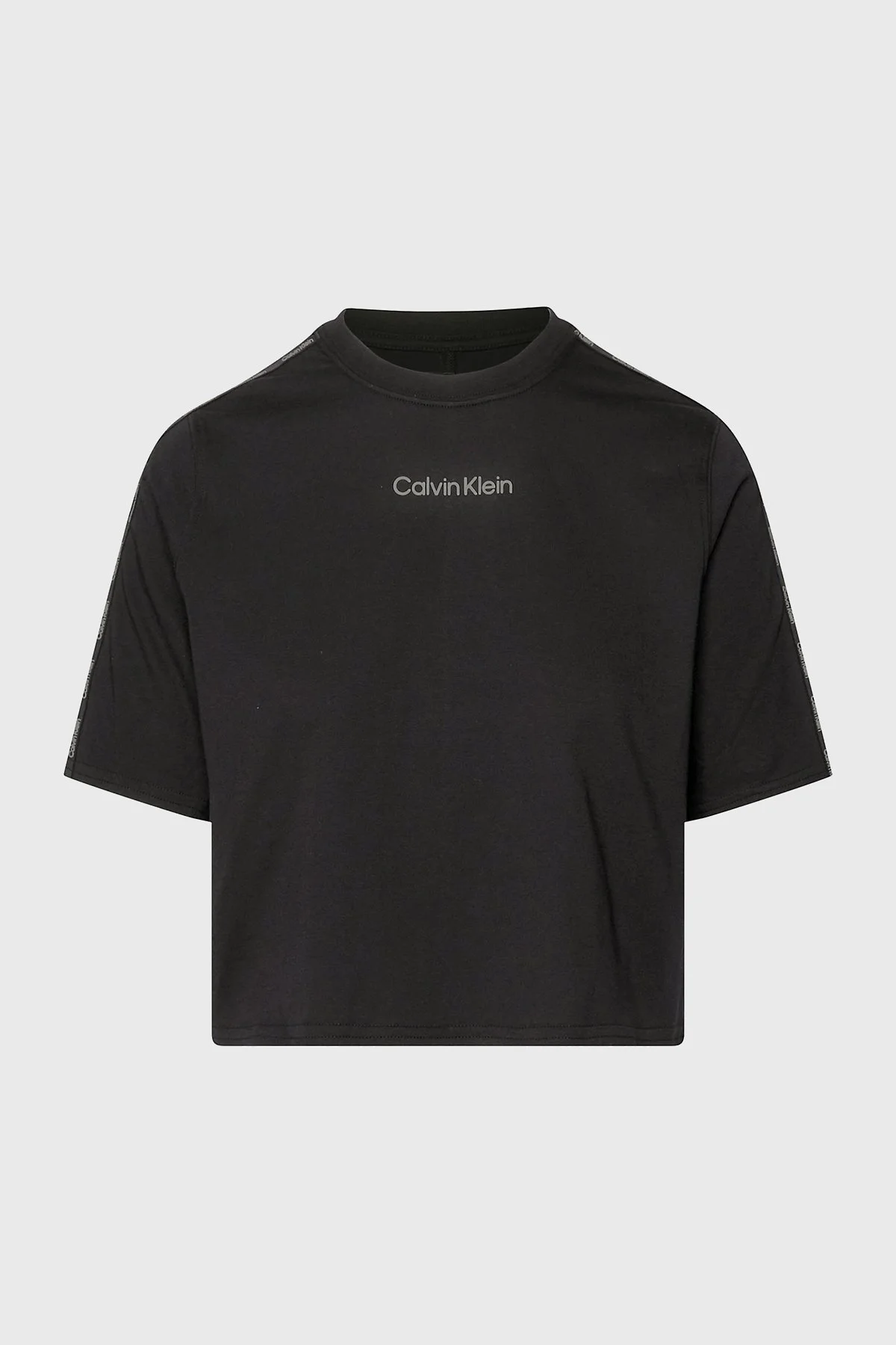 Calvin Klein Pamuklu Relaxed Fit Sıfır Yaka Crop 00GWS4K234BAE Bayan T Shirt 00GWS4K234 BAE SİYAH - 5