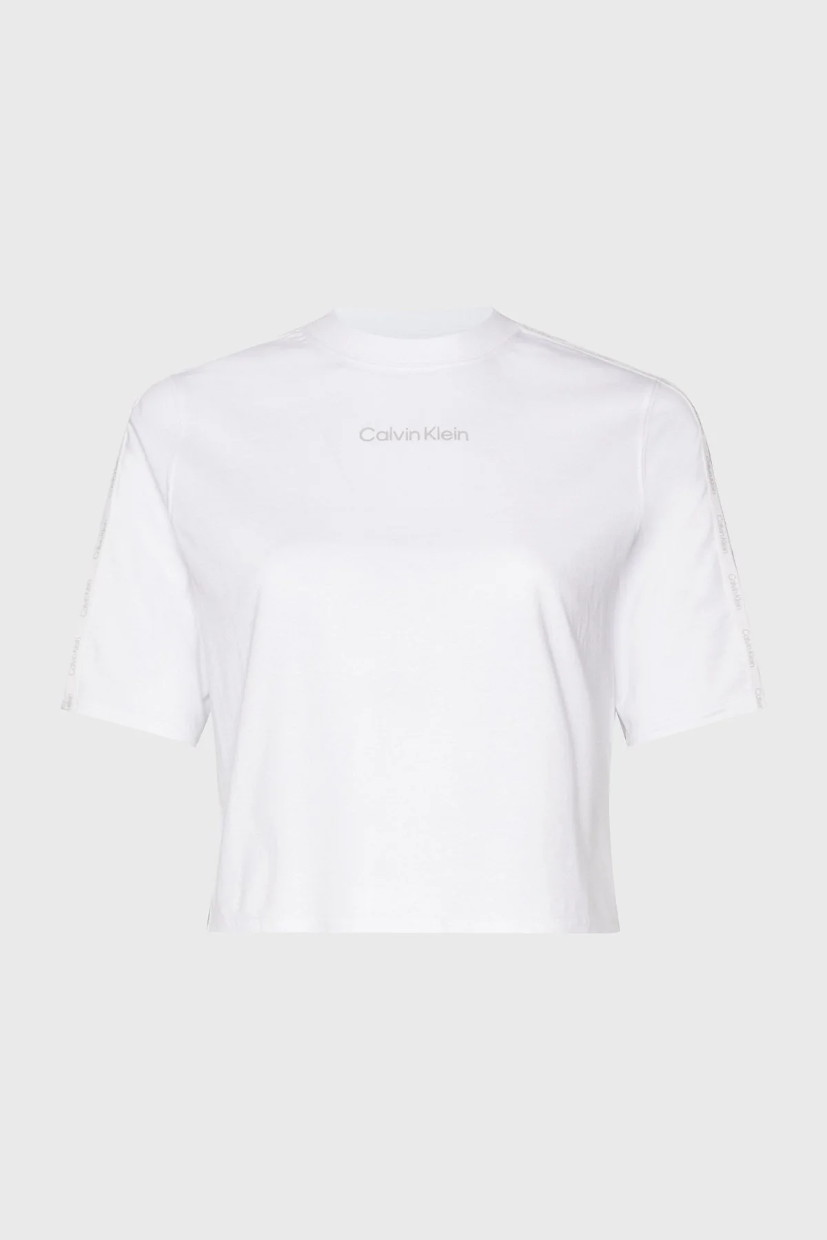Calvin Klein Pamuklu Relaxed Fit Sıfır Yaka Crop 00GWS4K234YAA Bayan T Shirt 00GWS4K234 YAA BEYAZ - 4