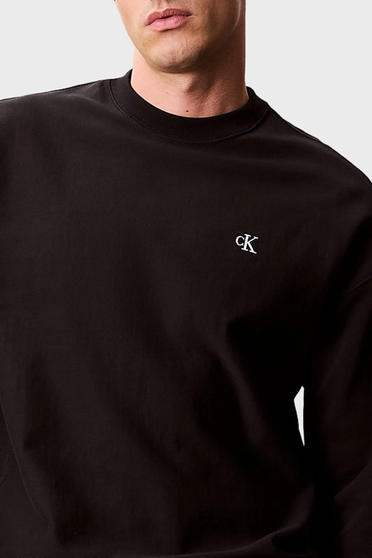Calvin Klein Pamuklu Relaxed Fit Yuvarlak Yaka LV04RC277GUB1 Erkek Sweat LV04RC277G UB1 SİYAH - 4