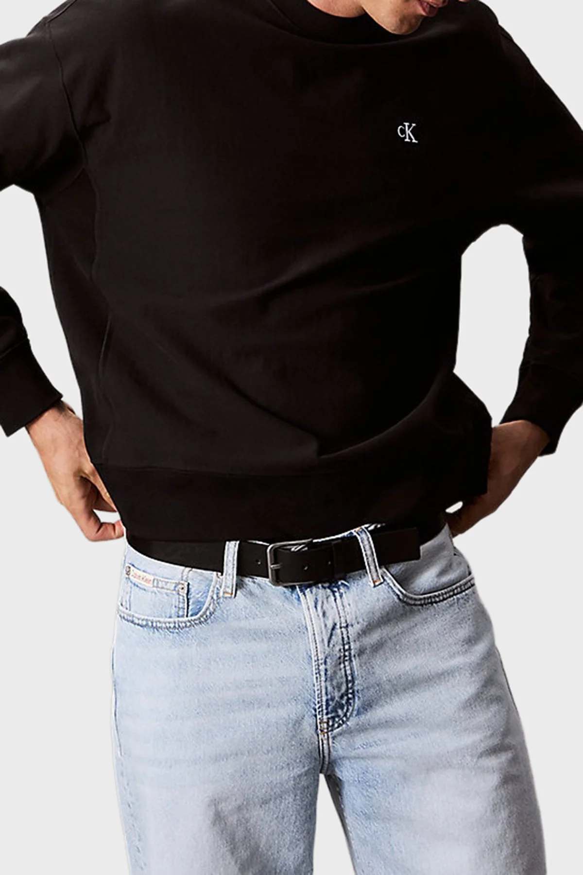 Calvin Klein Pamuklu Relaxed Fit Yuvarlak Yaka LV04RC277GUB1 Erkek Sweat LV04RC277G UB1 SİYAH - 5