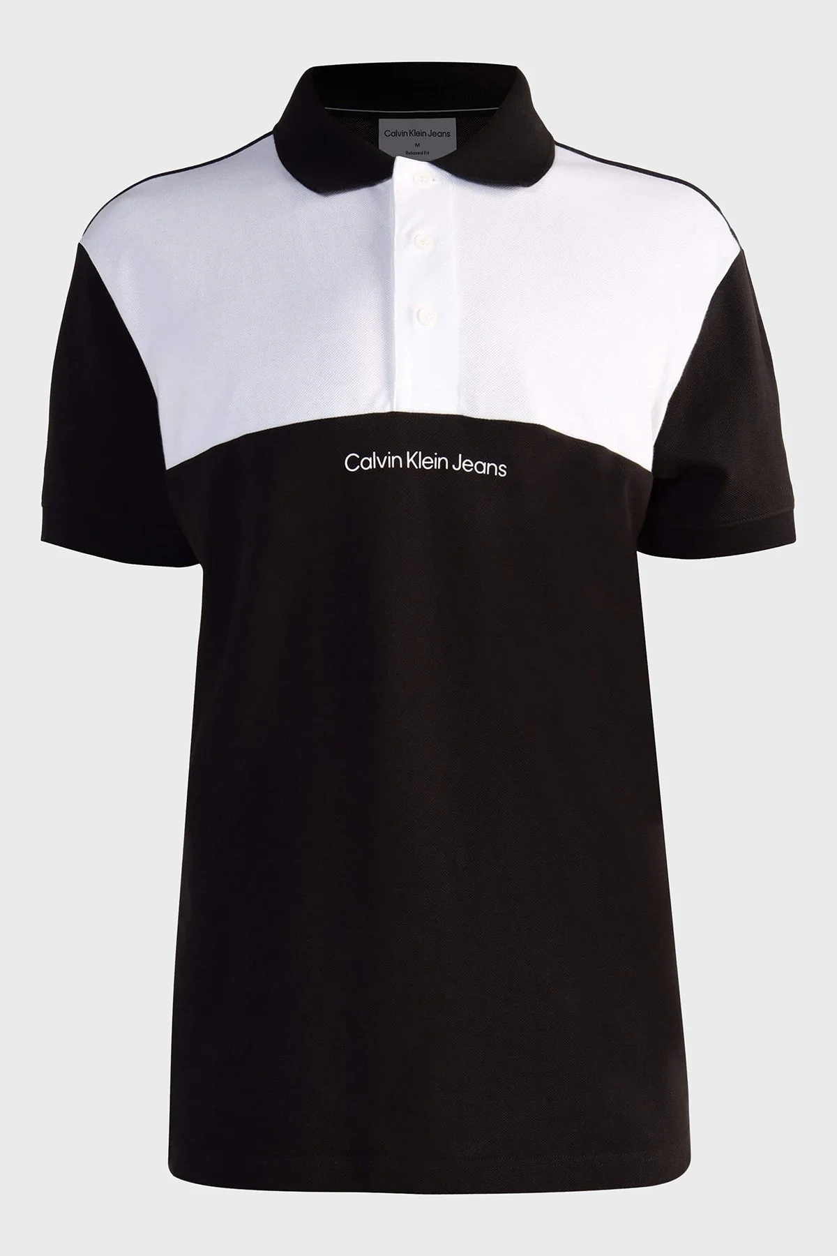 Calvin Klein Pamuklu Renk Bloklu Regular Fit J30J324609BEH Erkek Polo Yaka T Shirt J30J324609 BEH SİYAH - 4