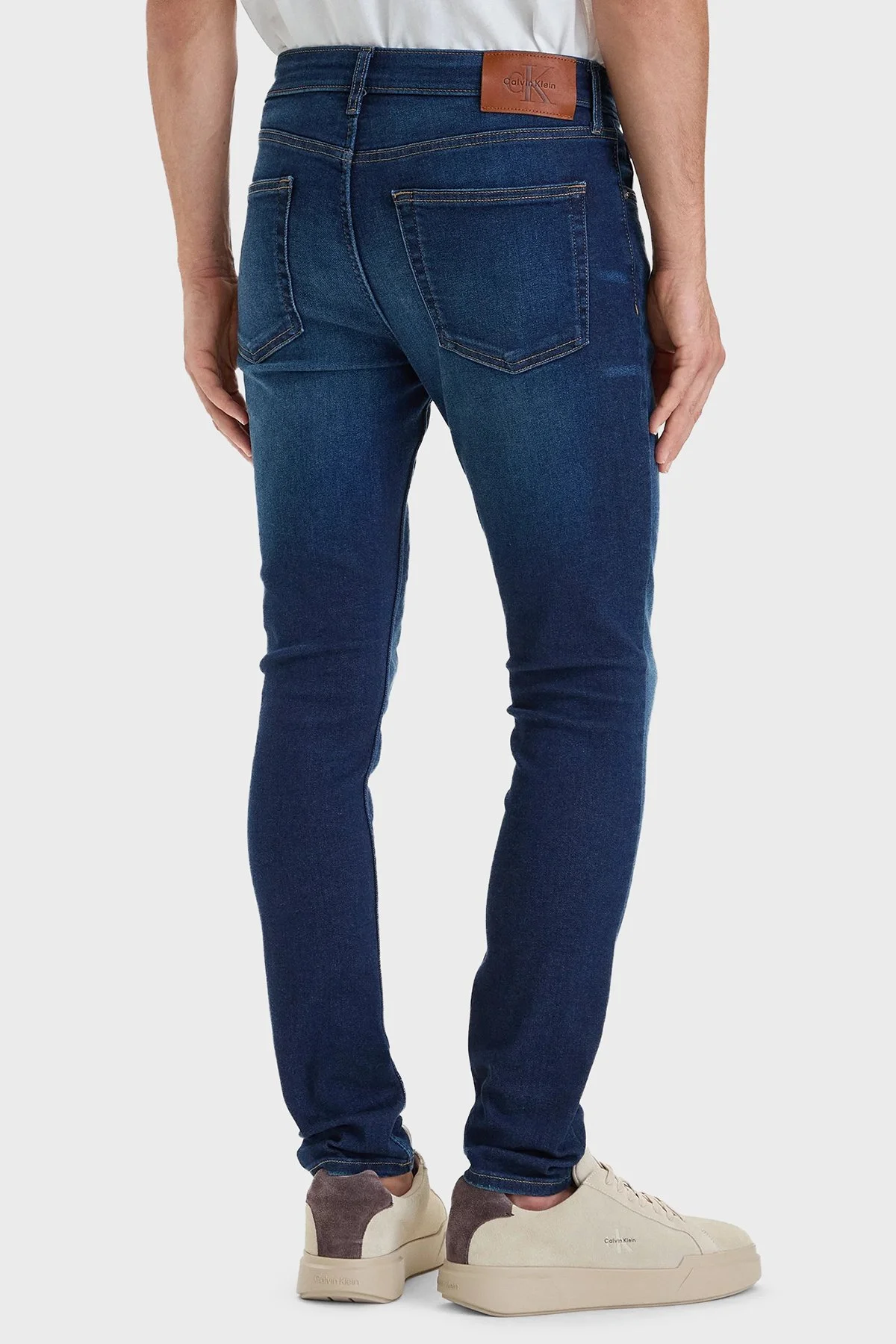 Calvin Klein Pamuklu Skinny Fit Dar Paça Jeans LV04RH754GEZS Erkek Kot Pantolon LV04RH754G EZS Lacivert - 3