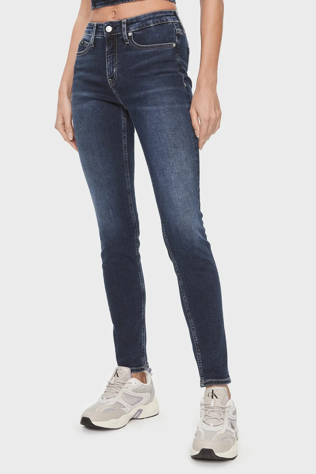 Calvin Klein Pamuklu Skinny Fit Jeans J20J2224451BJ Bayan Kot Pantolon J20J222445 1BJ SİYAH - 1