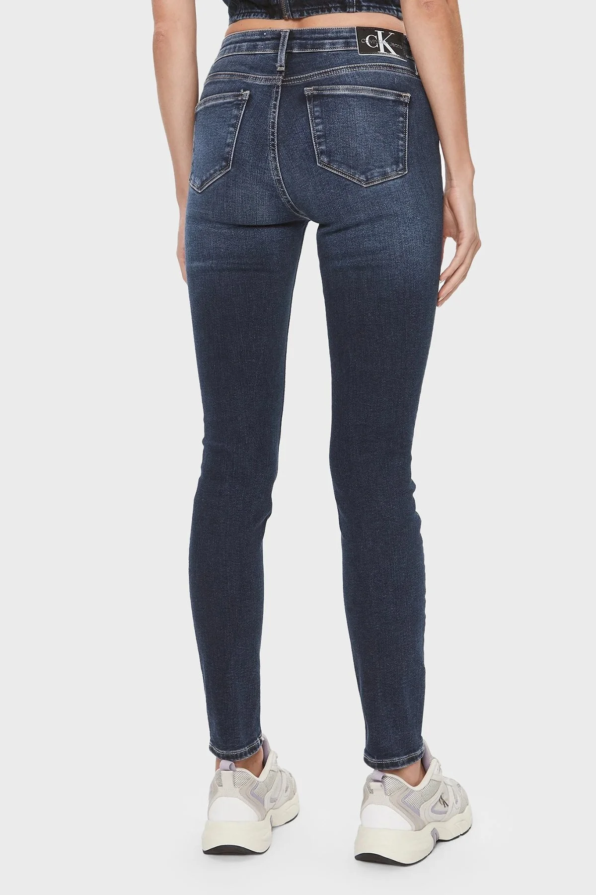 Calvin Klein Pamuklu Skinny Fit Jeans J20J2224451BJ Bayan Kot Pantolon J20J222445 1BJ SİYAH - 3