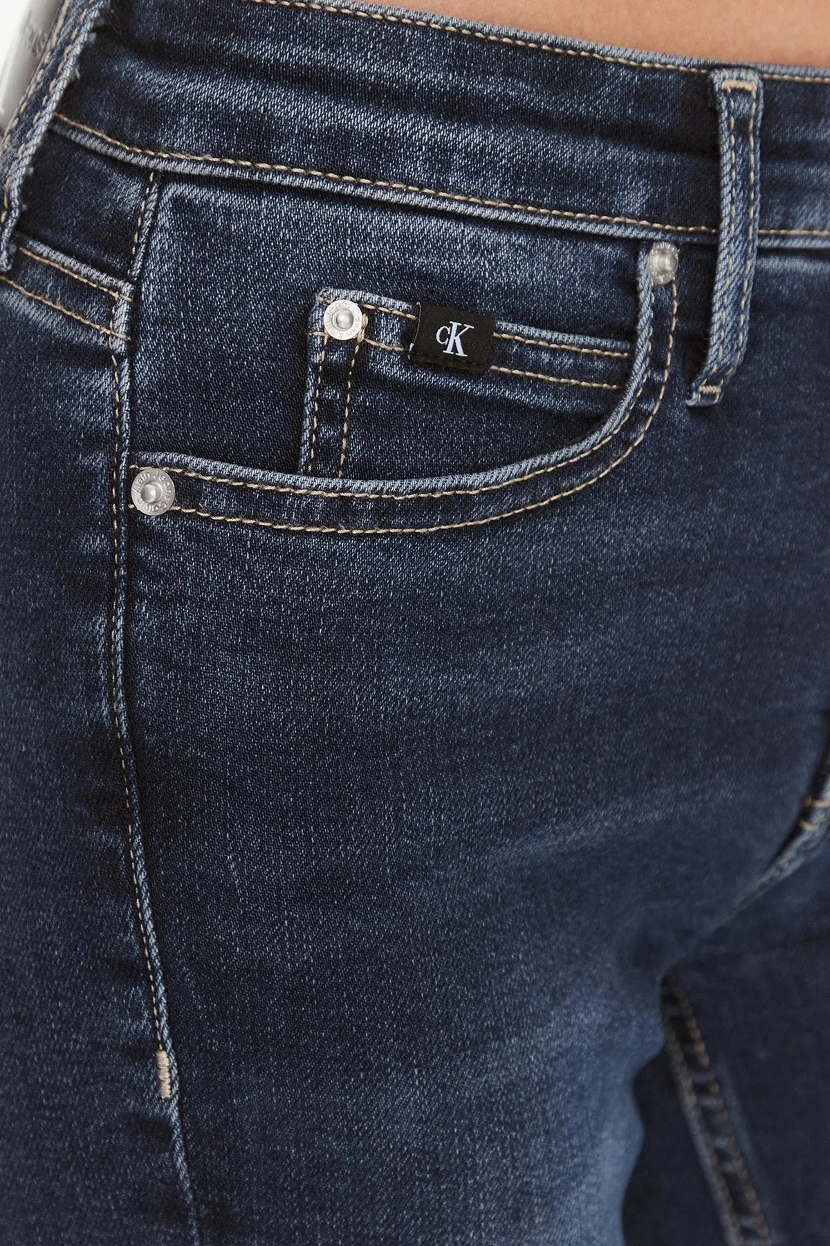Calvin Klein Pamuklu Skinny Fit Jeans J20J2224451BJ Bayan Kot Pantolon J20J222445 1BJ SİYAH - 4