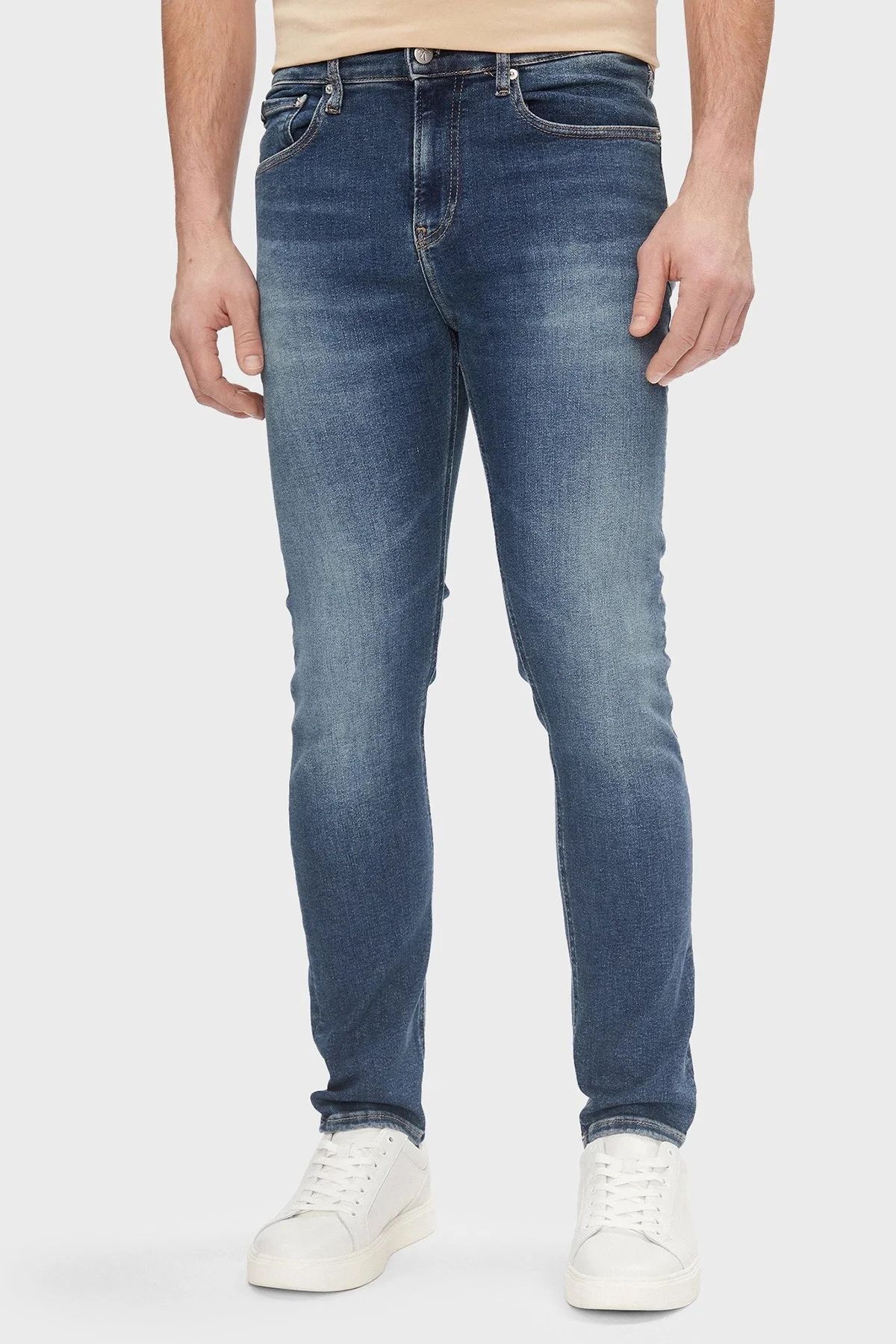 Calvin Klein Pamuklu Skinny Fit Jeans J30J3241981BJ Erkek Kot Pantolon J30J324198 1BJ KOYU MAVİ - 2