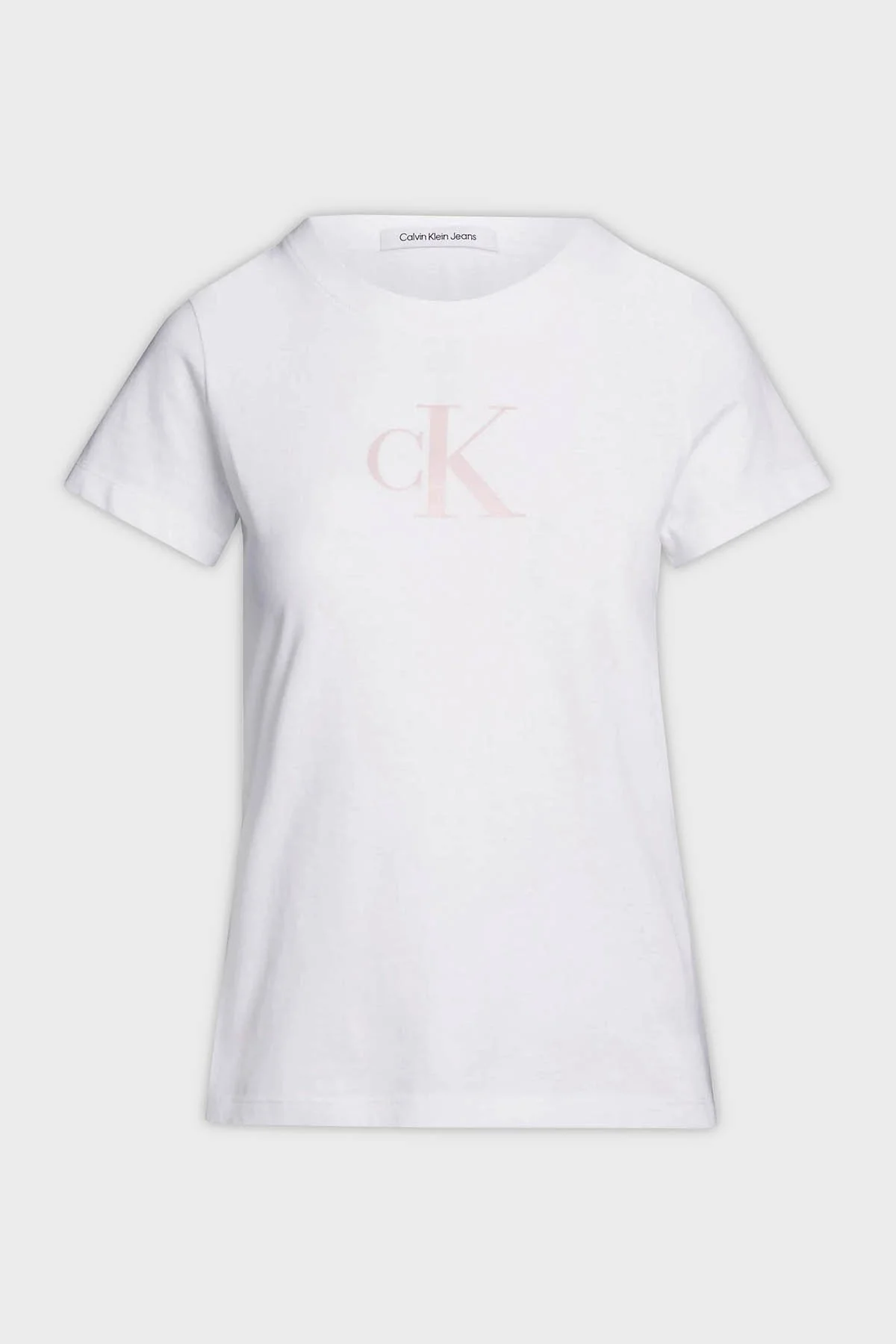 Calvin Klein Pamuklu Slim Fit Bisiklet Yaka J20J2223430K4 Bayan T Shirt J20J222343 0K4 BEYAZ - 5