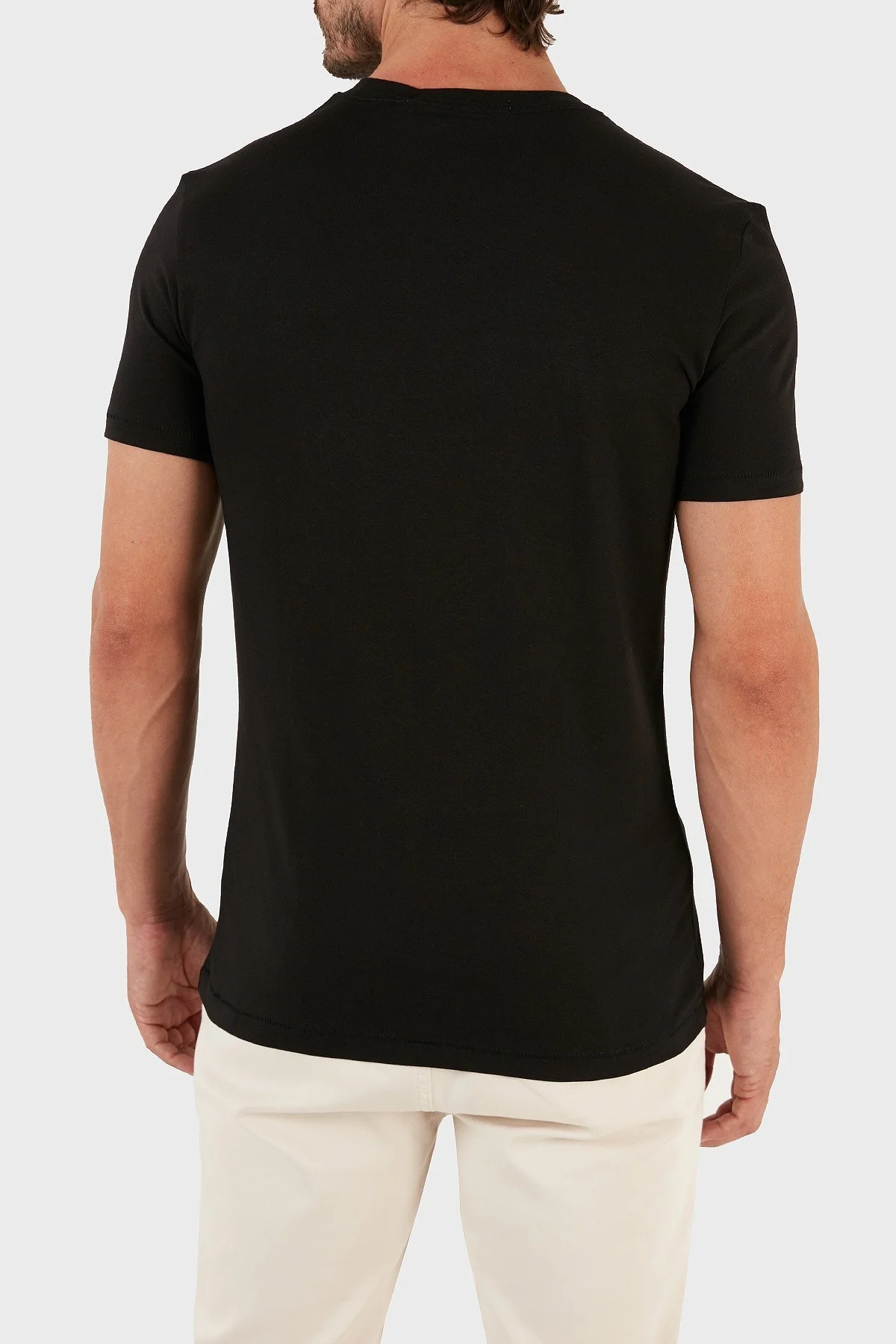 Calvin Klein Pamuklu Slim Fit Bisiklet Yaka J30J3225110GO Erkek T Shirt J30J322511 0GO SİYAH - 2