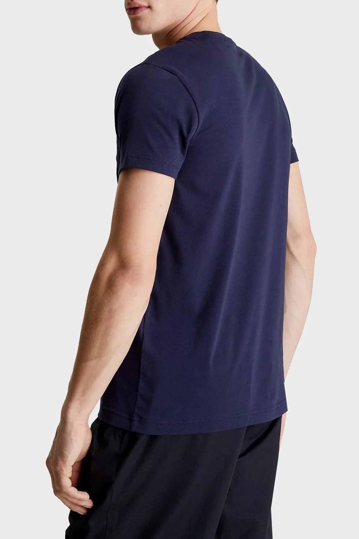Calvin Klein Pamuklu Slim Fit Bisiklet Yaka K10K112724CHW Erkek T Shirt K10K112724 CHW LACİVERT - 5