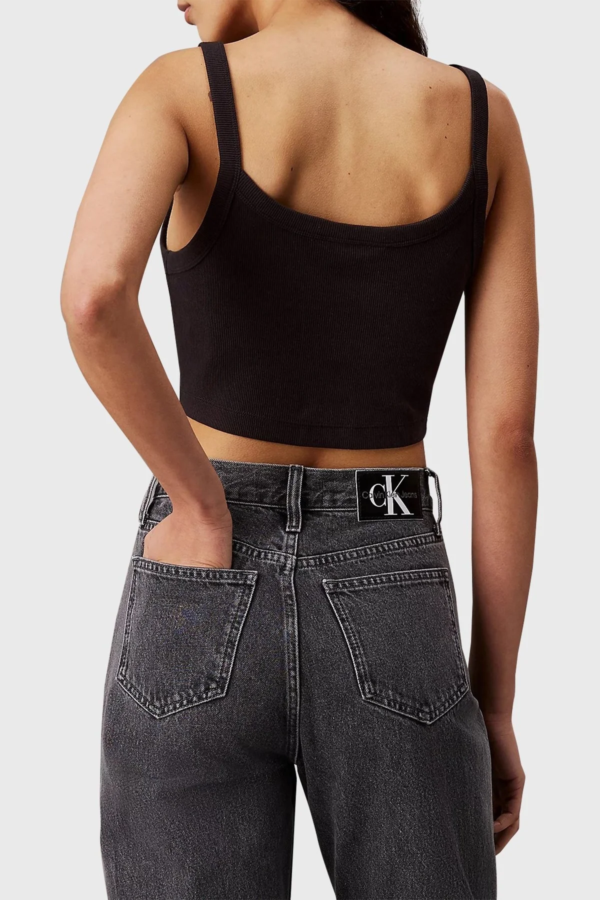 Calvin Klein Pamuklu Slim Fit Bralet J20J223558BEH Bayan Top J20J223558 BEH SİYAH - 2