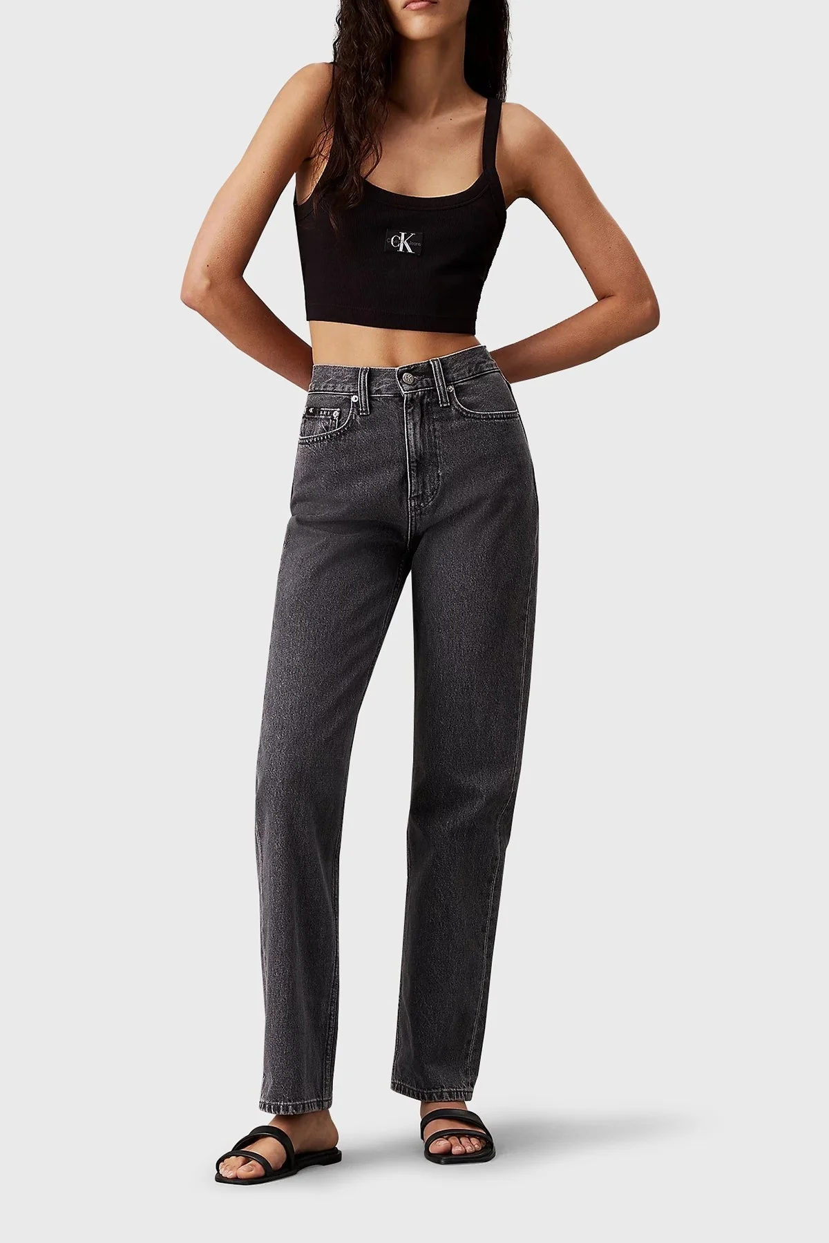 Calvin Klein Pamuklu Slim Fit Bralet J20J223558BEH Bayan Top J20J223558 BEH SİYAH - 3