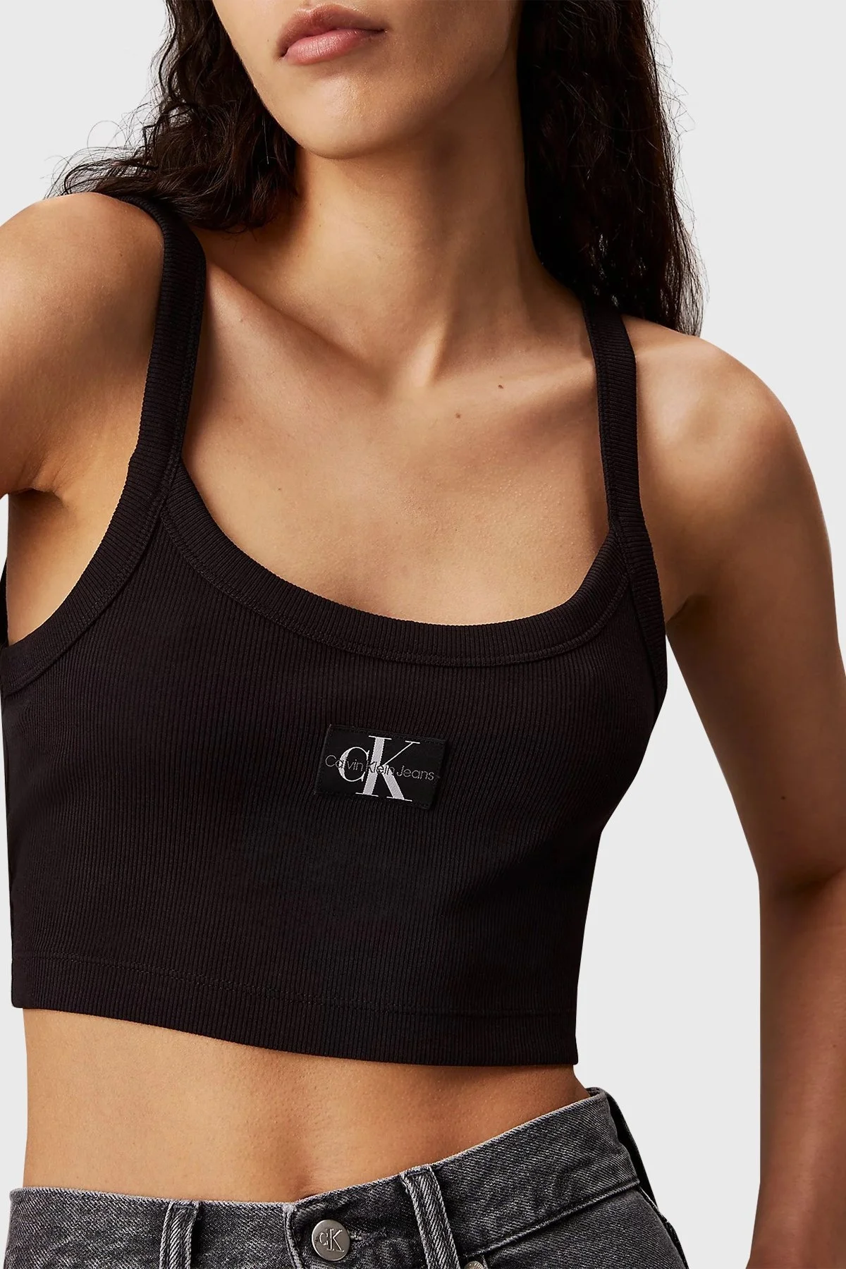 Calvin Klein Pamuklu Slim Fit Bralet J20J223558BEH Bayan Top J20J223558 BEH SİYAH - 4