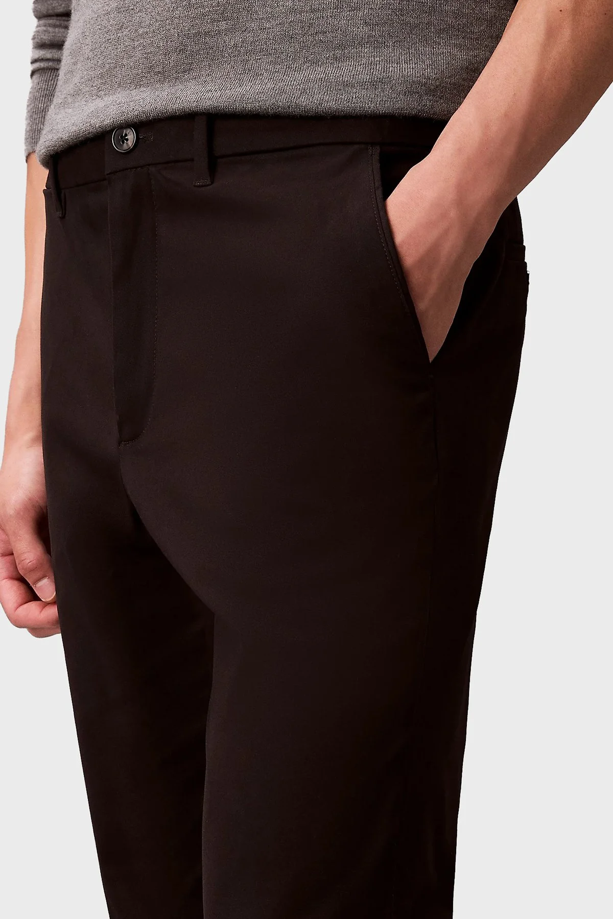 Calvin Klein Pamuklu Slim Fit Dar Paça Chino LV04LD613GUB1 Erkek Pantolon LV04LD613G UB1 SİYAH - 6