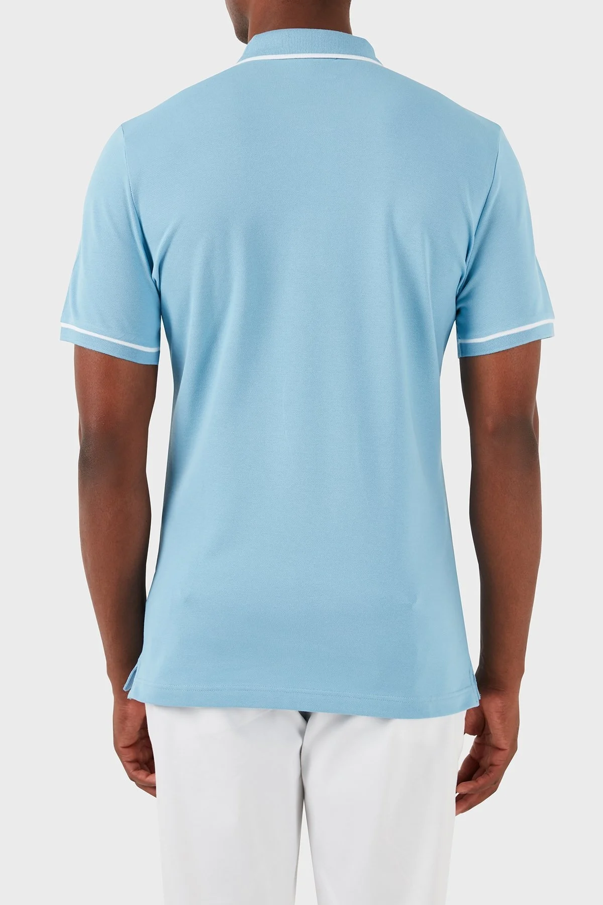 Calvin Klein Pamuklu Slim Fit Düğmeli J30J315603CEZ Erkek Polo Yaka T Shirt J30J315603 CEZ MAVİ - 14