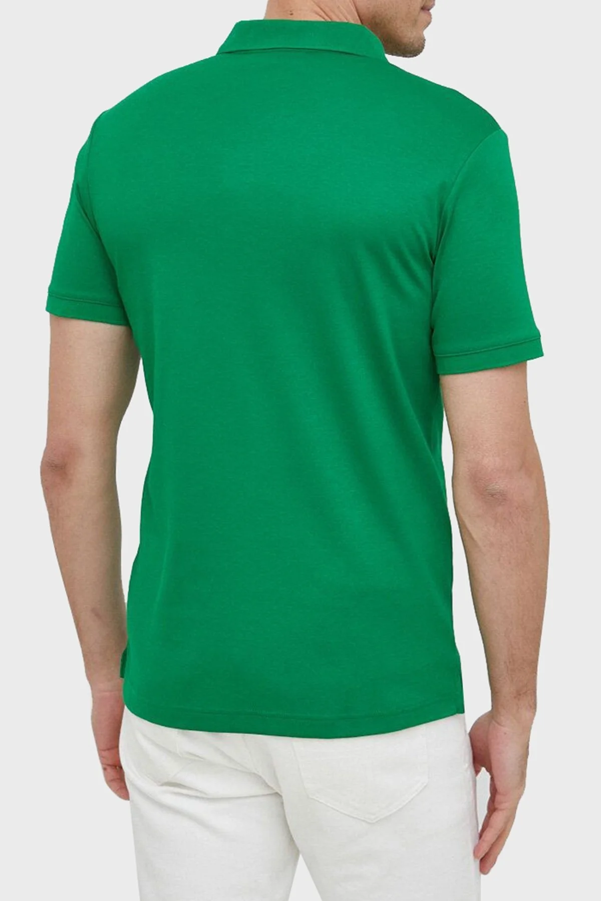 Calvin Klein Pamuklu Slim Fit Düğmeli K10K111657LZL Erkek Polo T Shirt K10K111657 LZL YEŞİL - 2