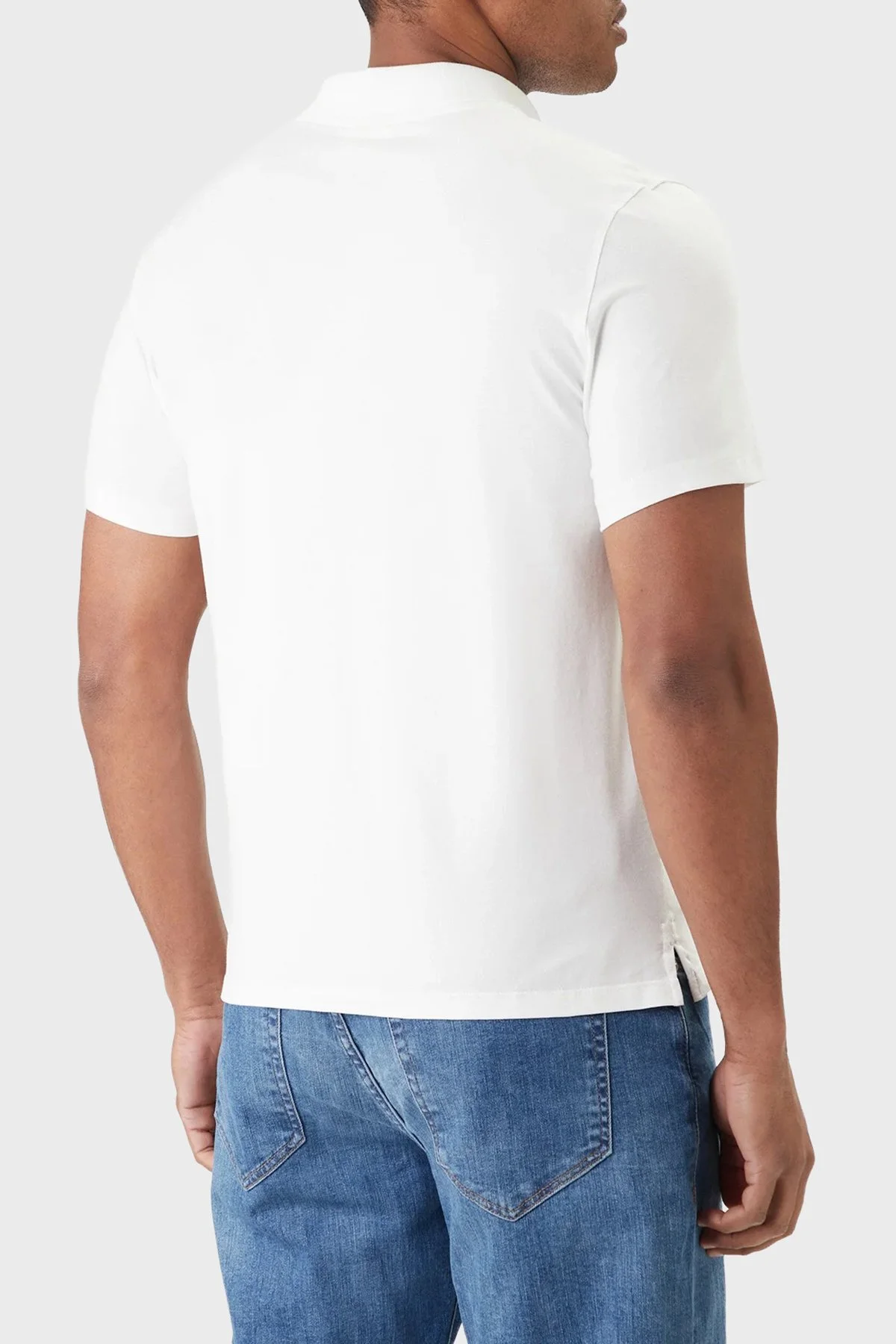 Calvin Klein Pamuklu Slim Fit Düğmeli LV04LF200GYAF Erkek Polo LV04LF200G YAF BEYAZ - 3